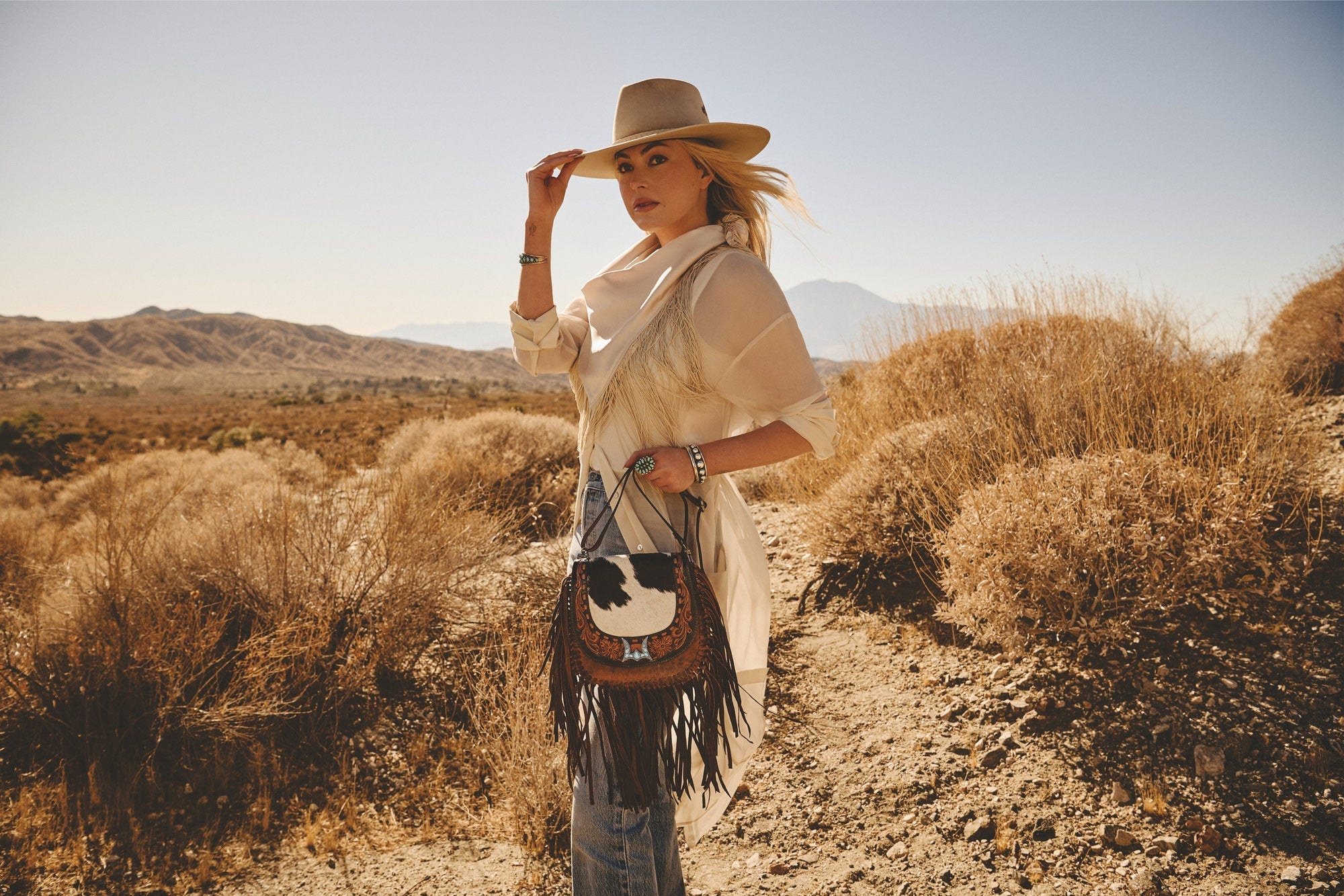 Desert Dahilia Tassle Bag