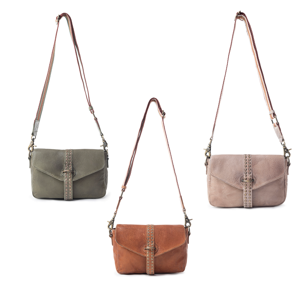 Pine Cone Leather Bag In Brown