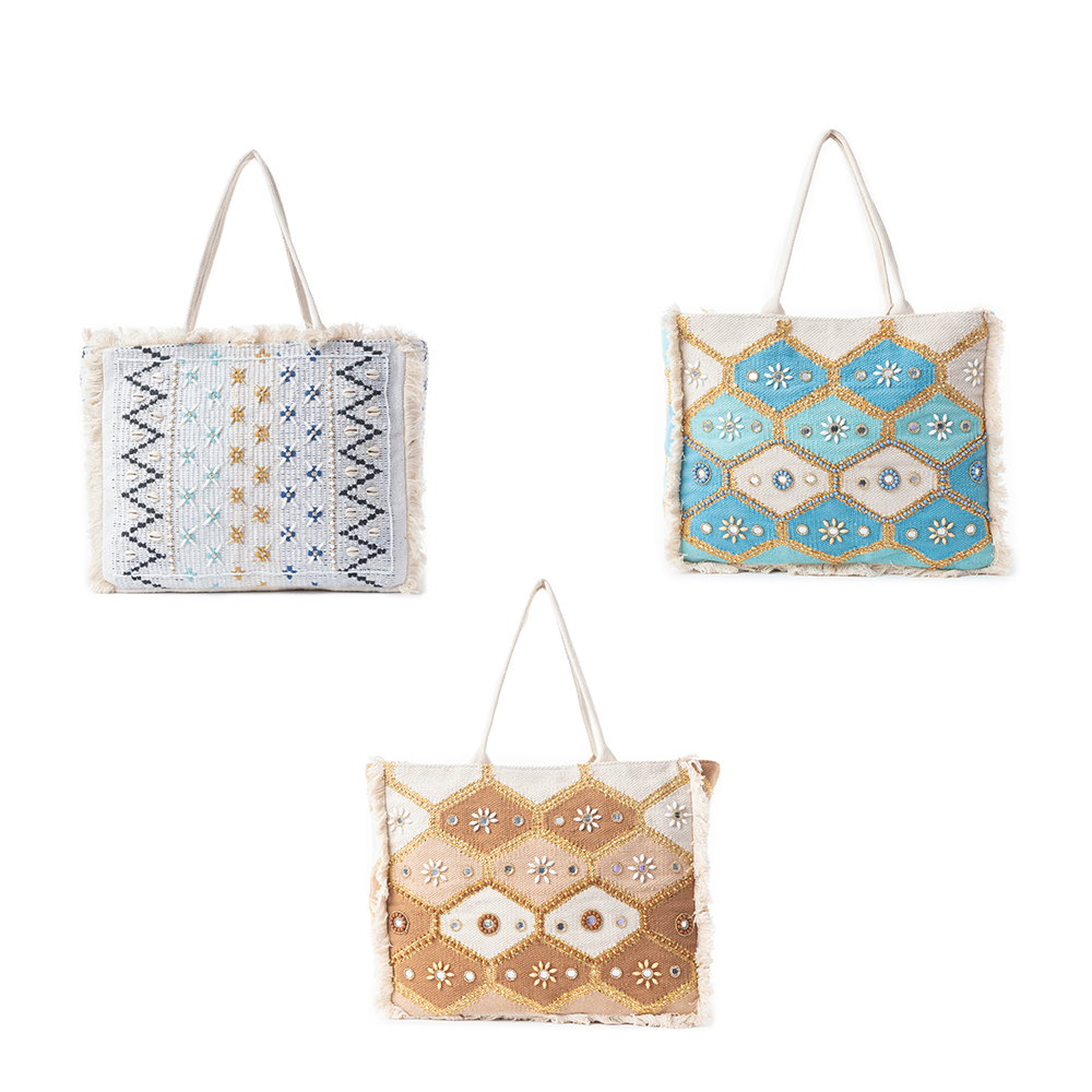 Sonoran Starlight Weekender Bag In Blue & White