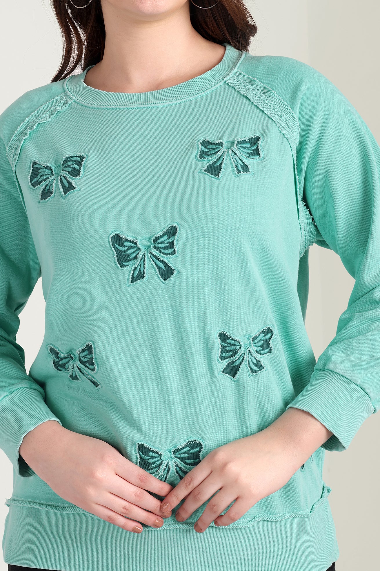 The Meadow Love Sweatshirt in Lake Green