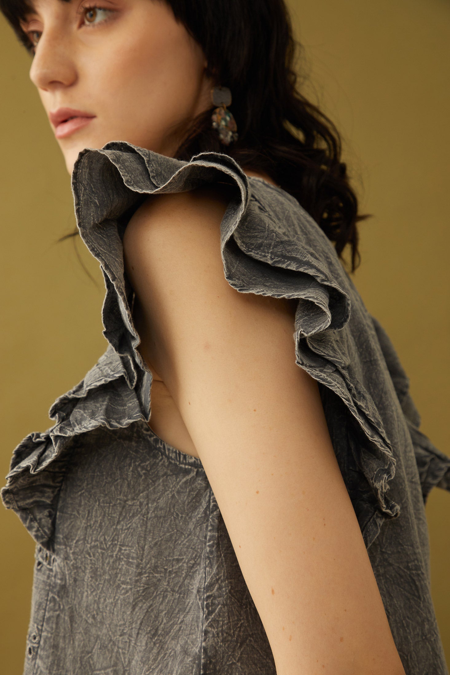 Bohera Heloisa Embroidered Ruffle Top