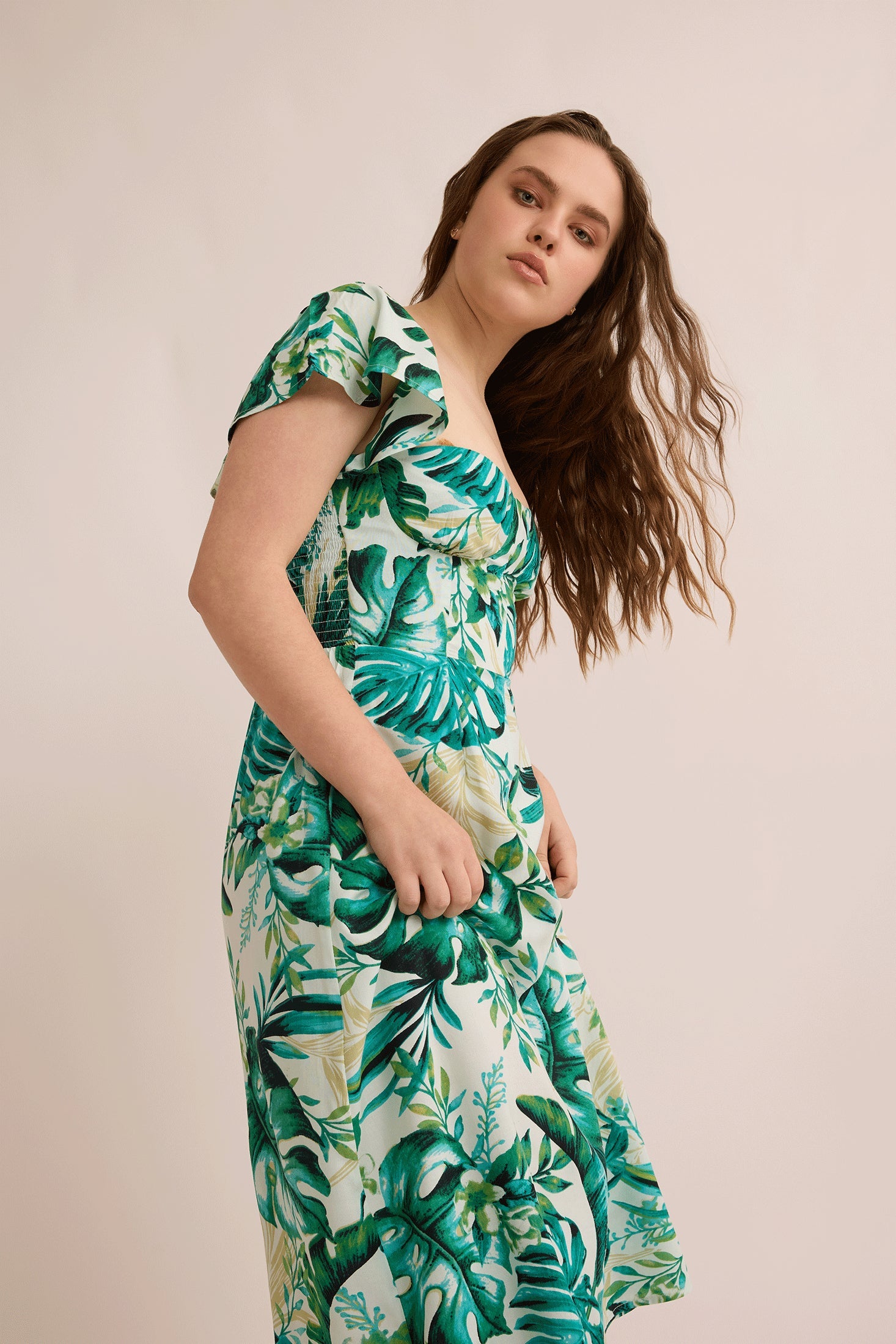 Andrea's Adventure Empire Waist Dress In Multicolor