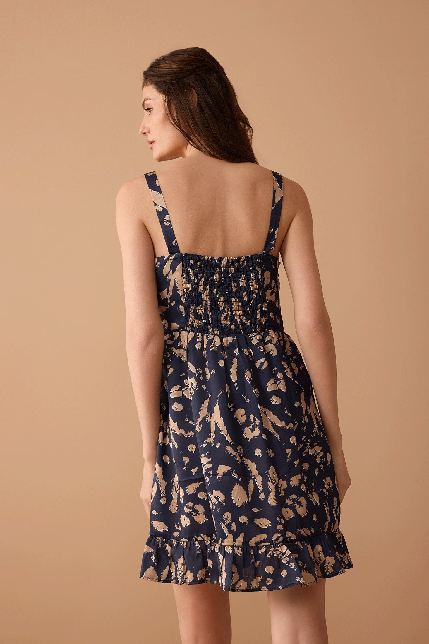 Kaia's Treasure A-Line Dress in Black and Mustard