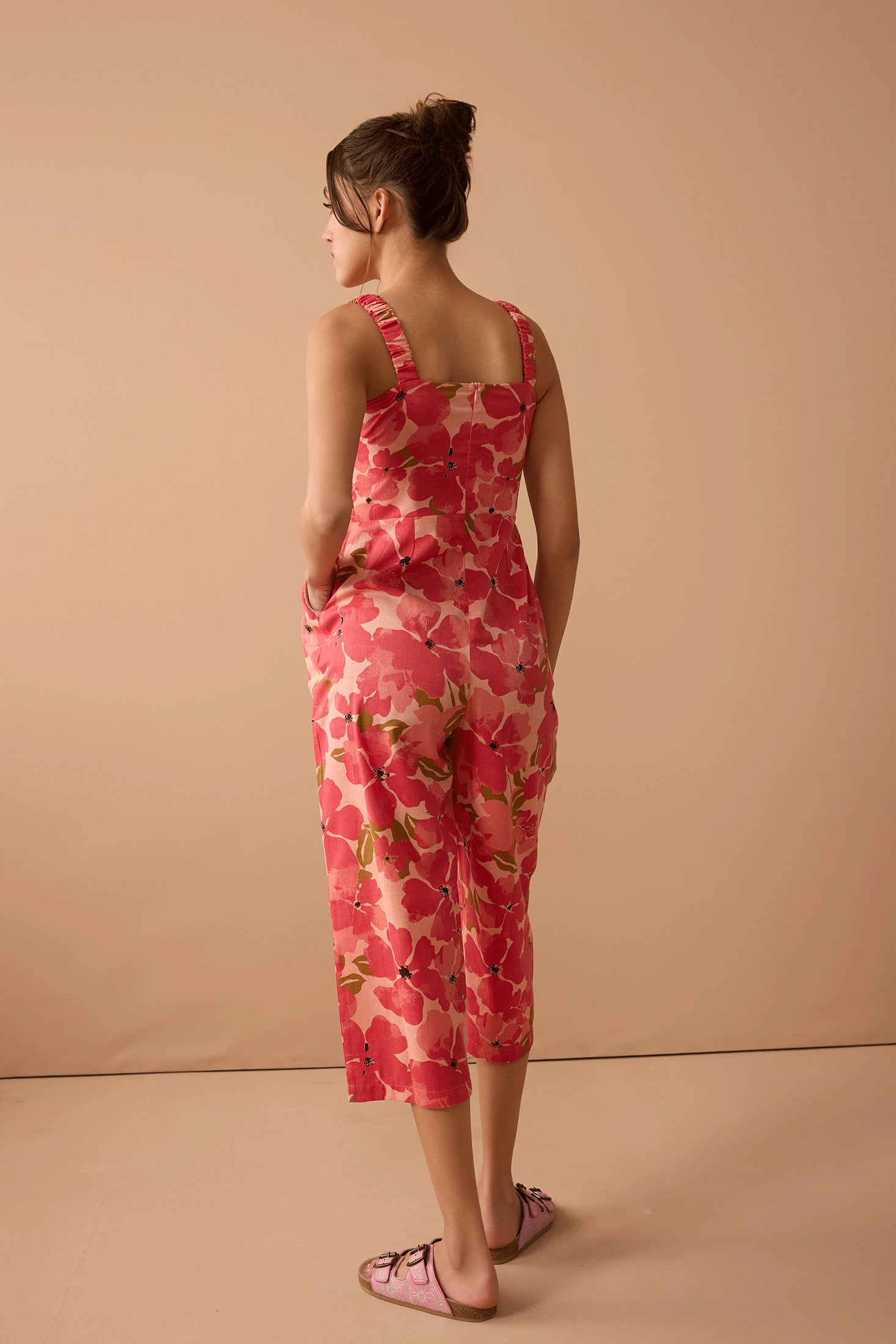 Danielle's Delight Floral Jumper In Orange