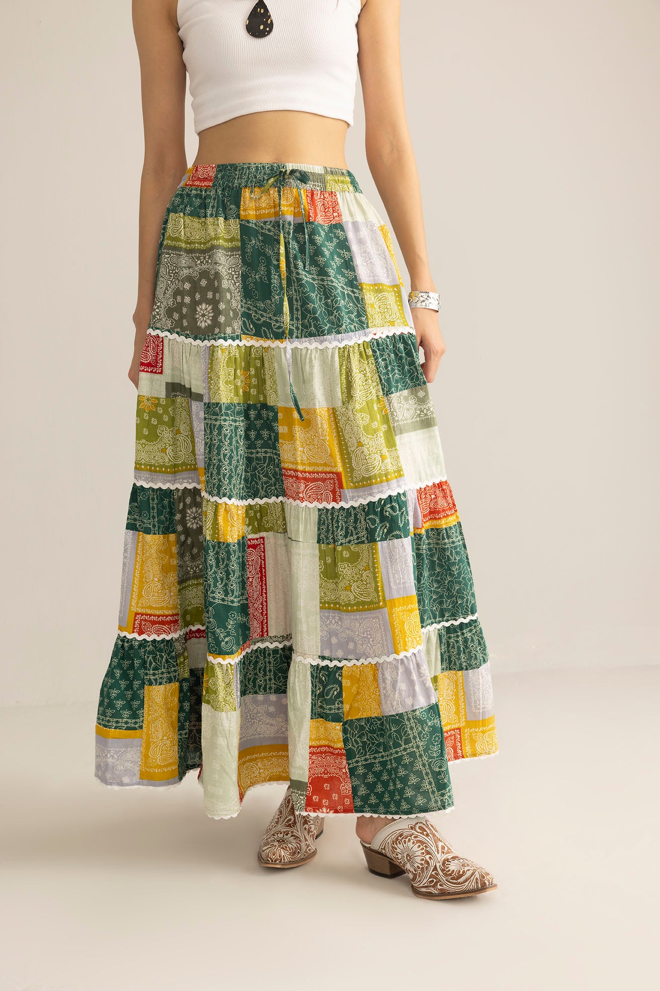 Junebug Patchwork Skirt in  Vintage Mix