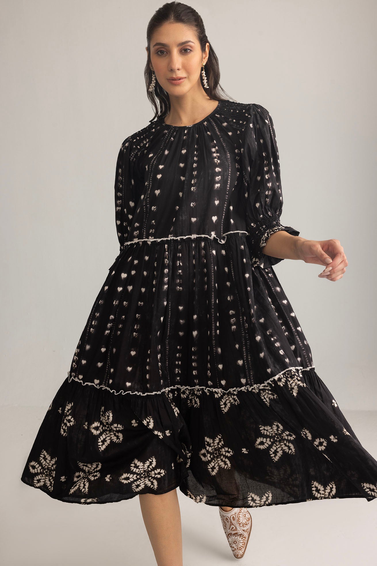 Gypsy Heart Dress in Midnight Ink