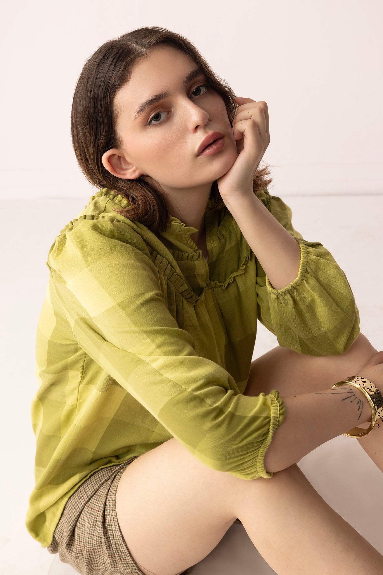 Sweet Auburn Dye Top in Green