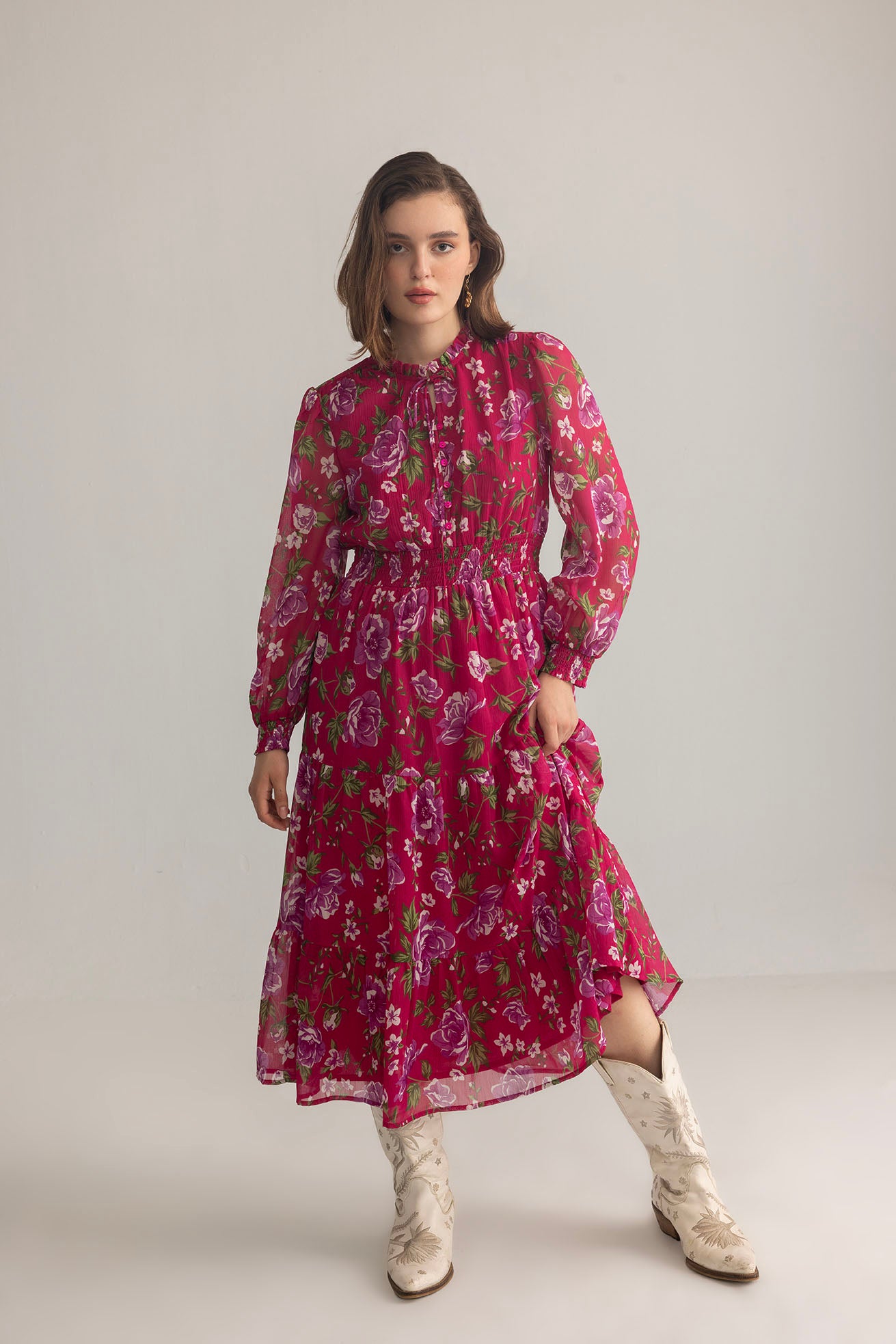 Fleur de Dusk Dress in Pink
