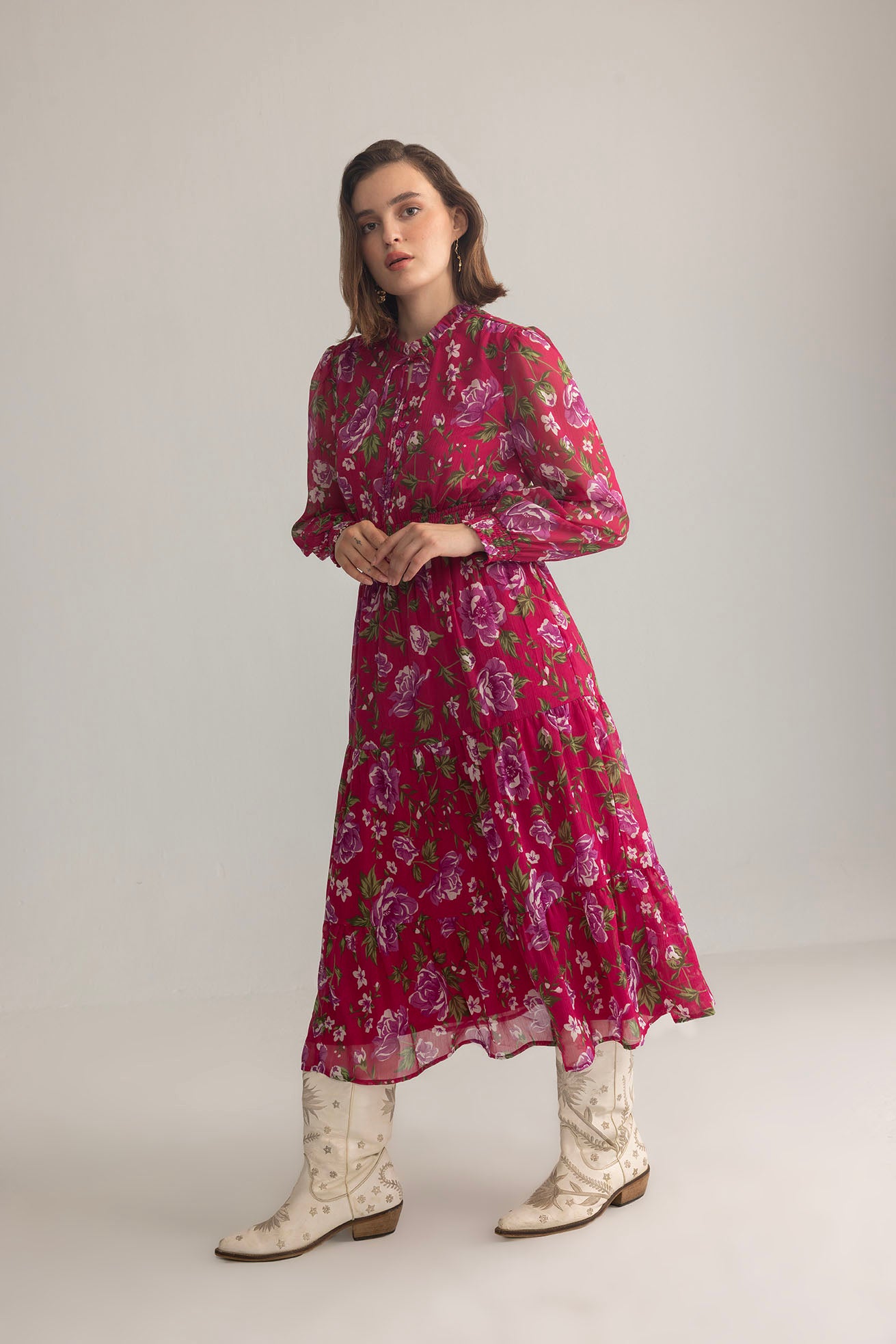 Fleur de Dusk Dress in Pink