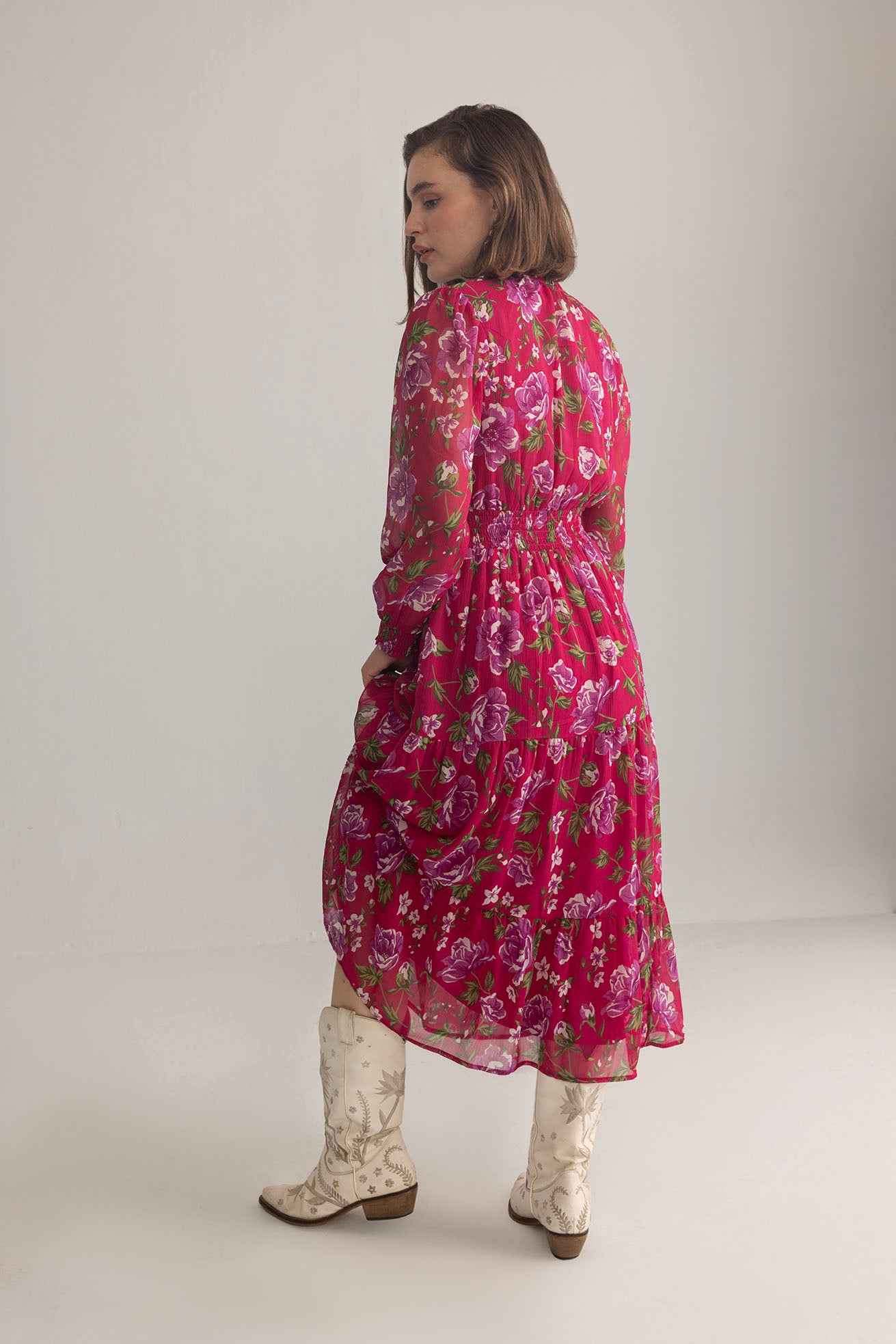 Fleur de Dusk Dress in Pink