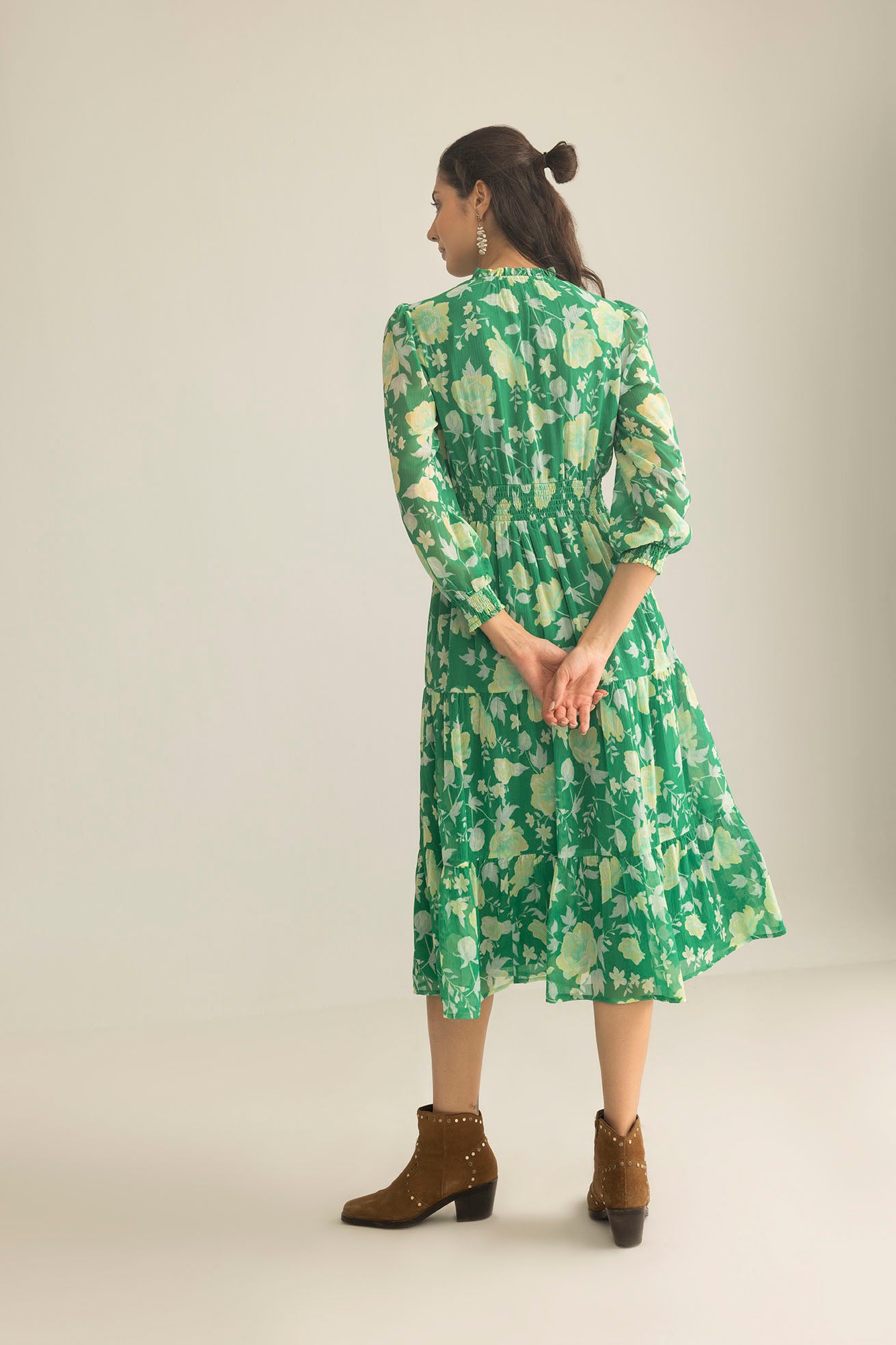 Fleur de Dusk Dress in Green