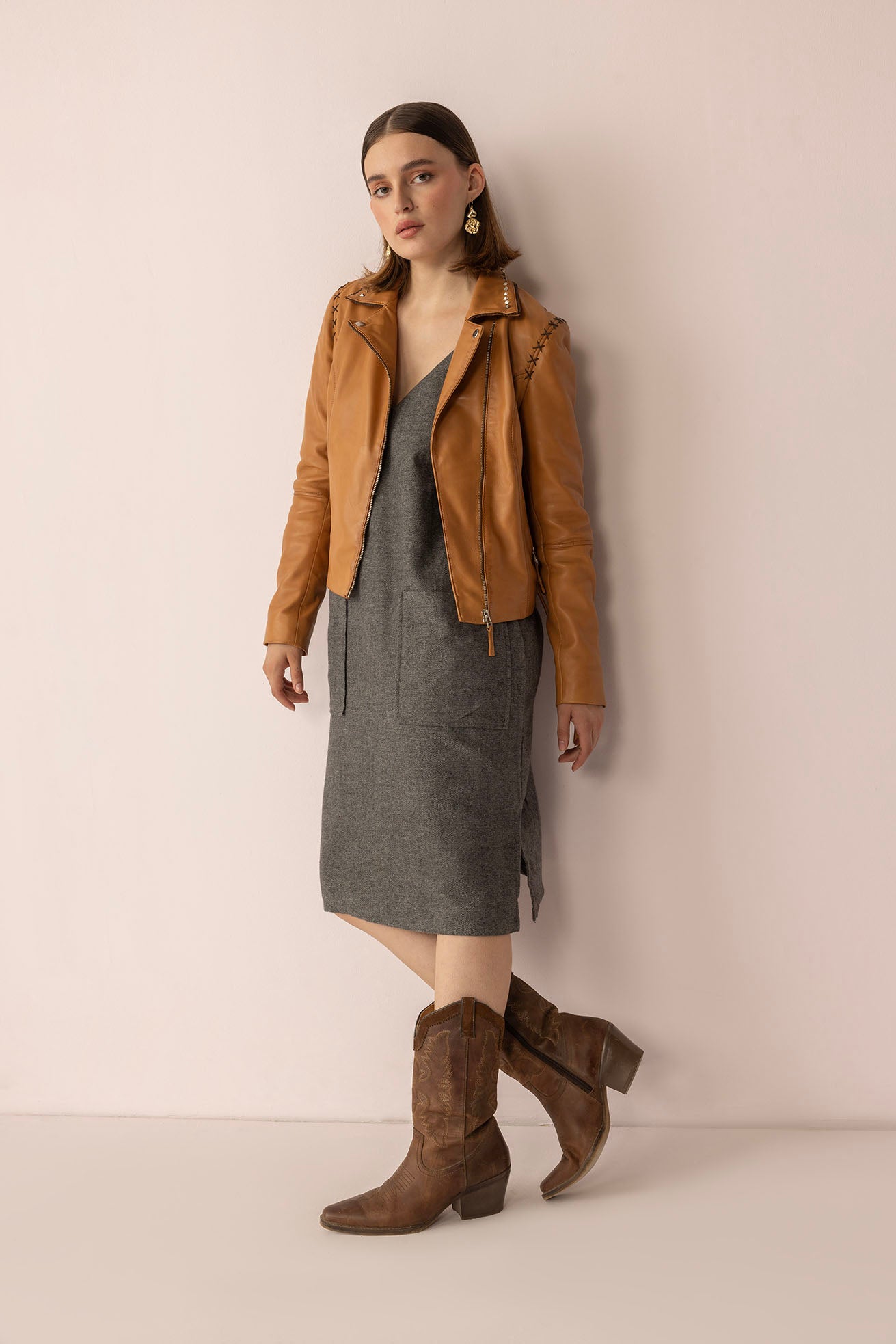 Saddle Soul Leather Jacket in Desert Toffee