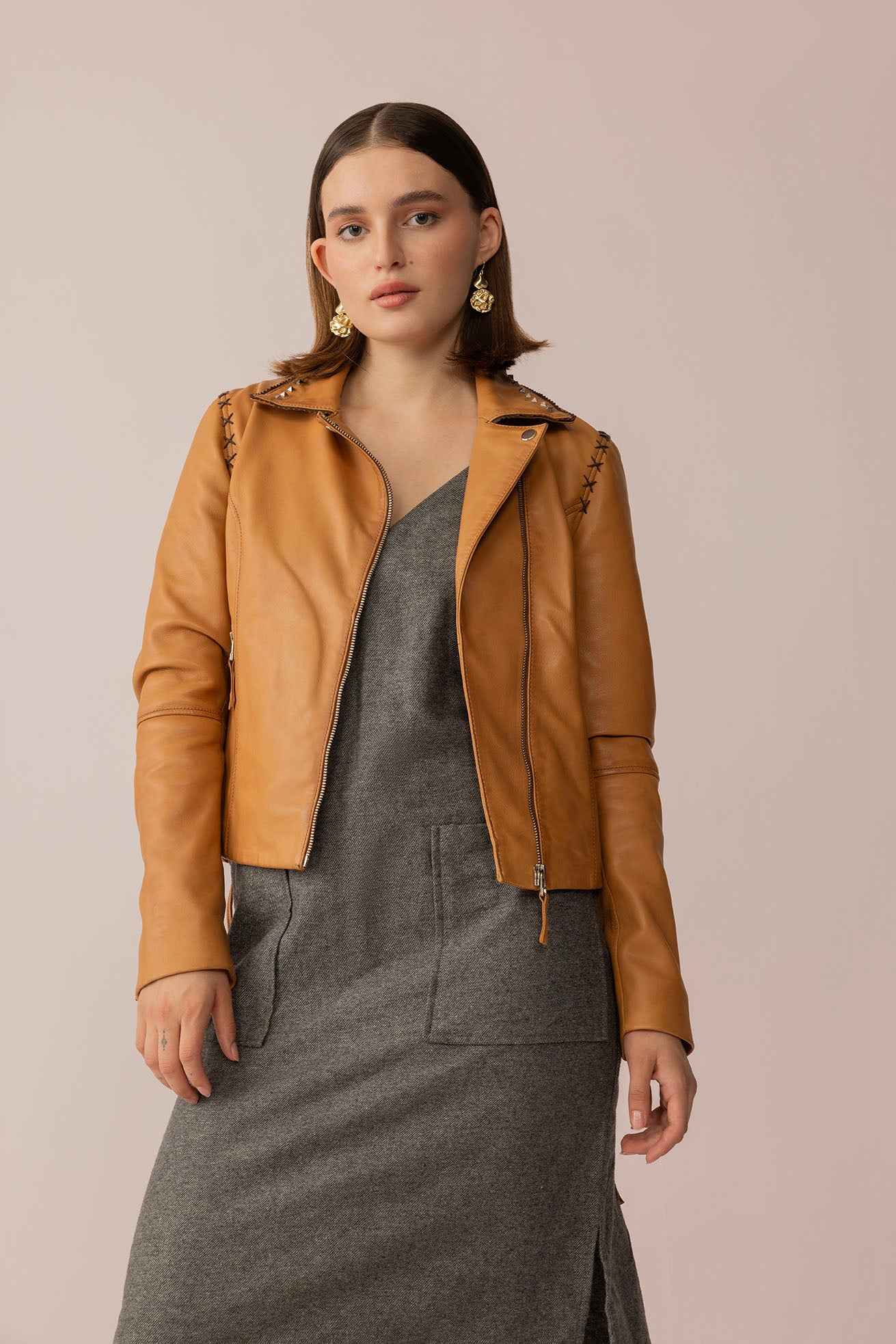 Saddle Soul Leather Jacket in Desert Toffee