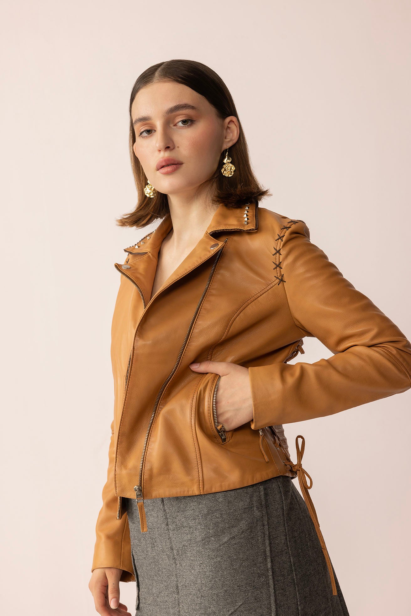 Saddle Soul Leather Jacket in Desert Toffee