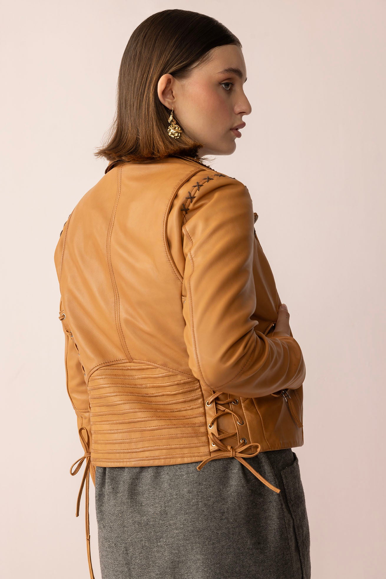 Saddle Soul Leather Jacket in Desert Toffee
