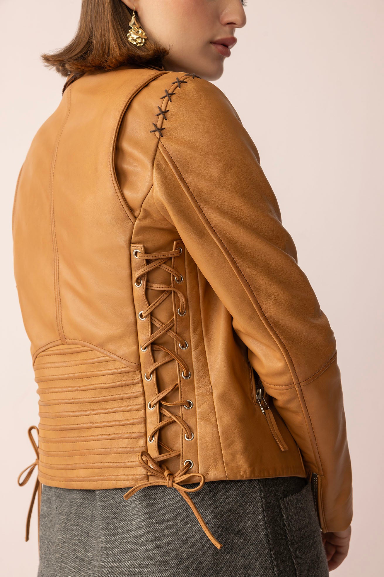 Saddle Soul Leather Jacket in Desert Toffee