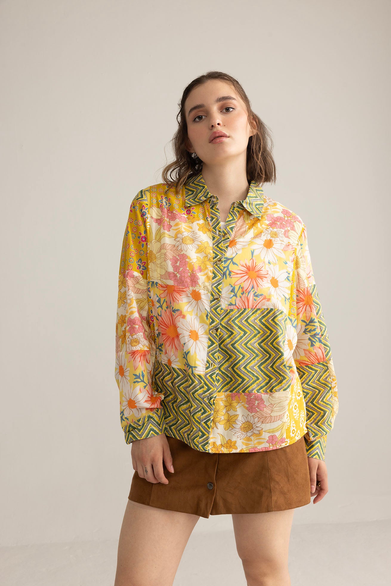 Zest & Bloom Shirt in Boho Yellow