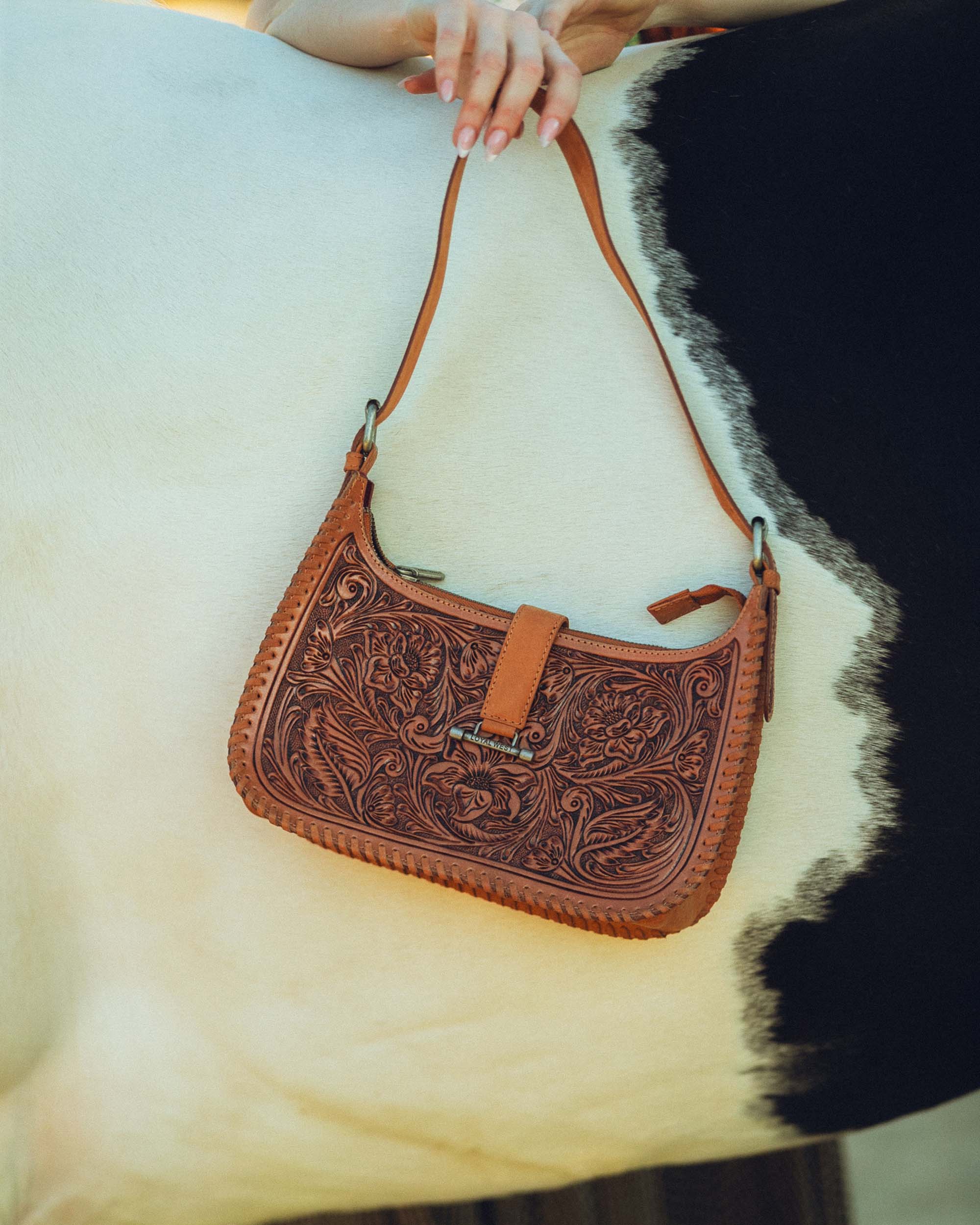 Loyal West Dannia Large Purse - Saddle Brown