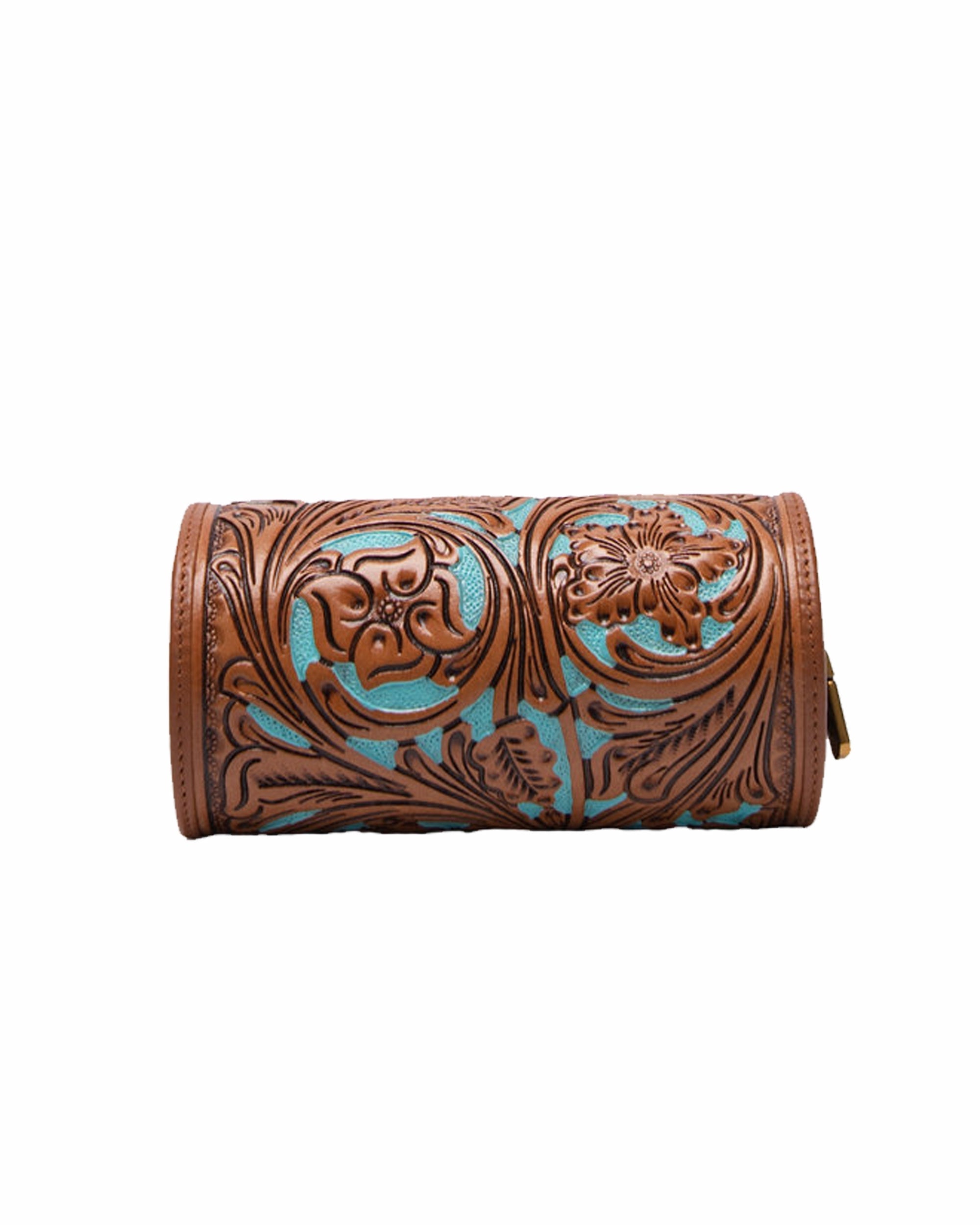 Canyon Jewellery Case Handtooled Leather - Whiskey & Water