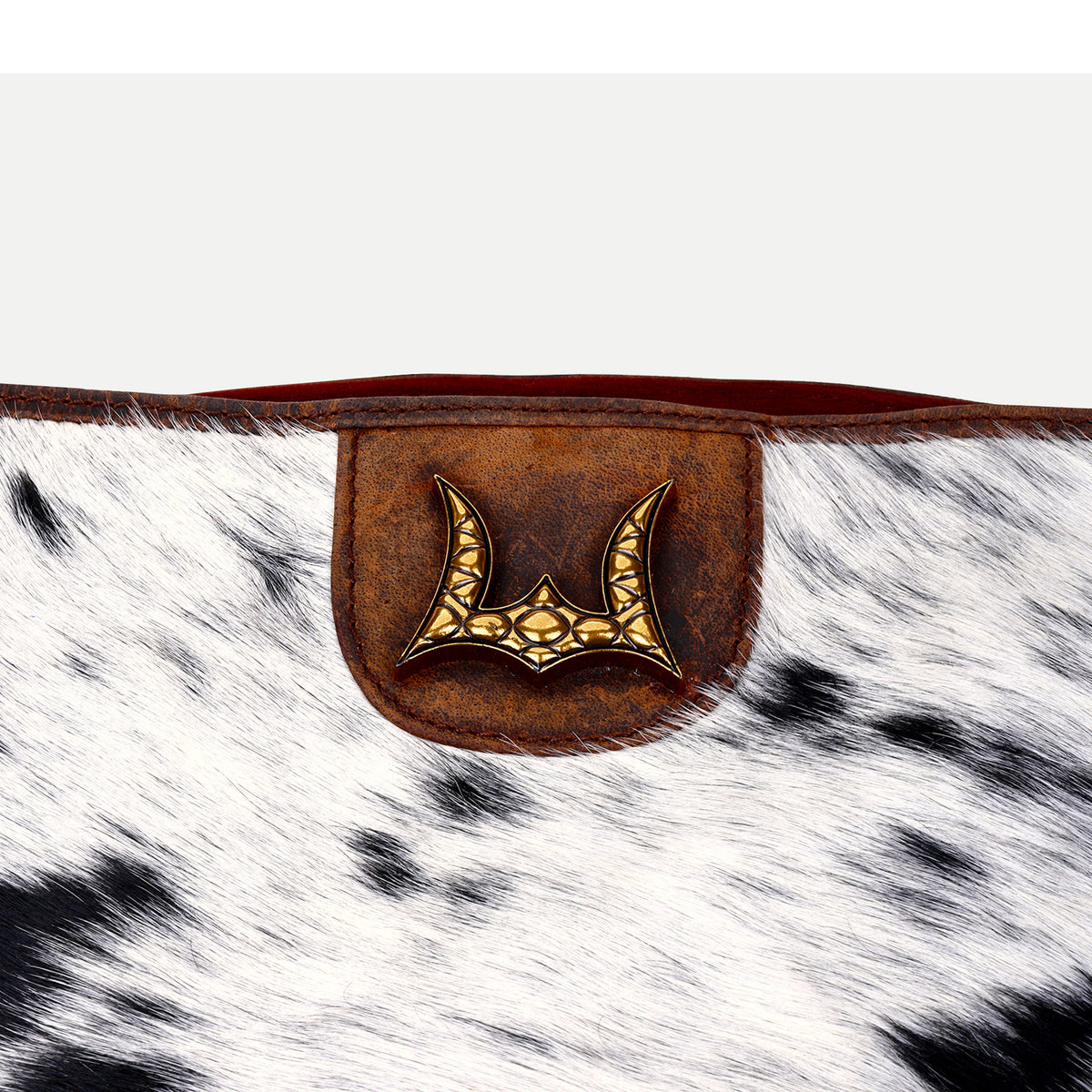 Lw Large Hobo Bag In Black & White Cowhide