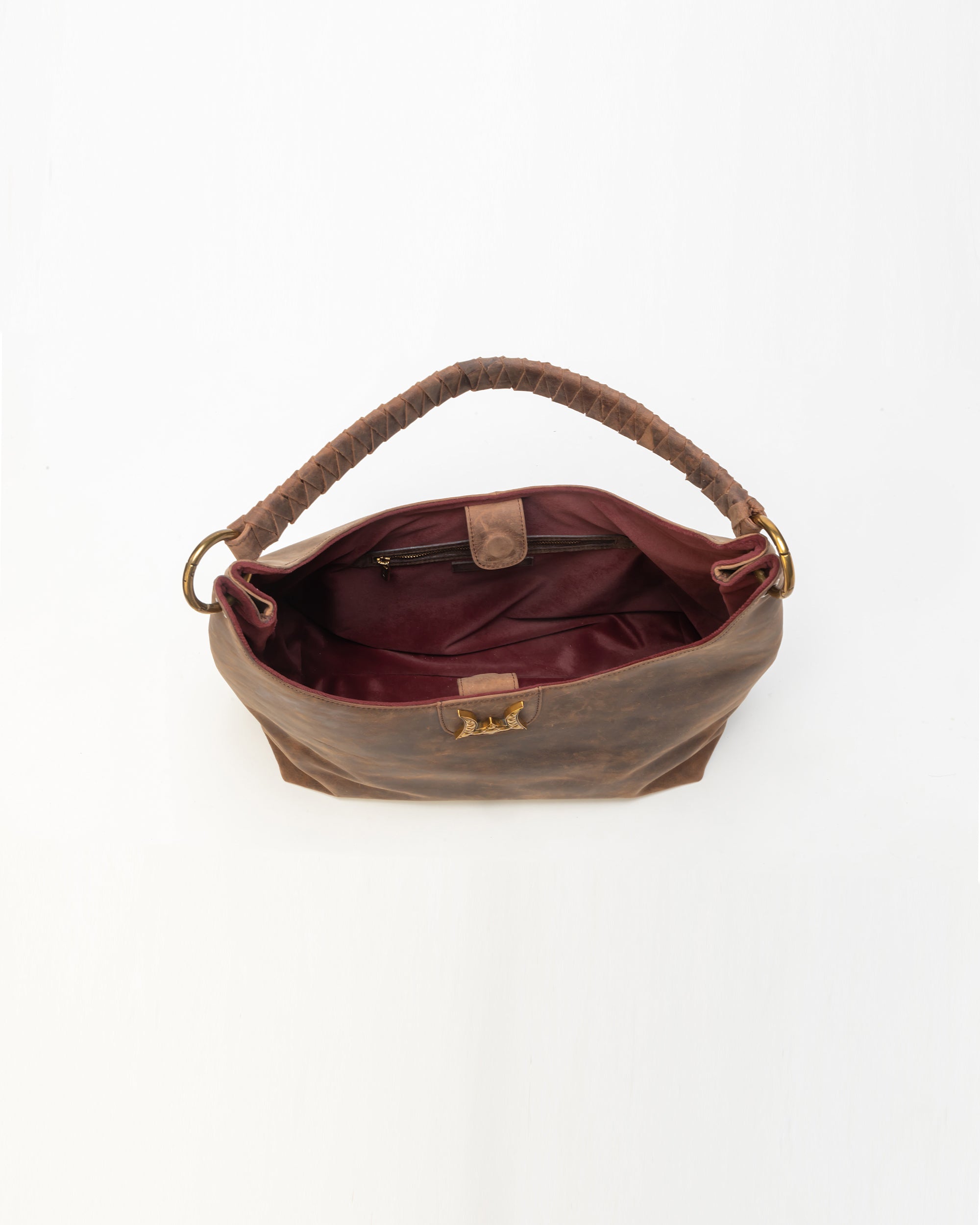 Lw Large Purse In In Brunette Leather