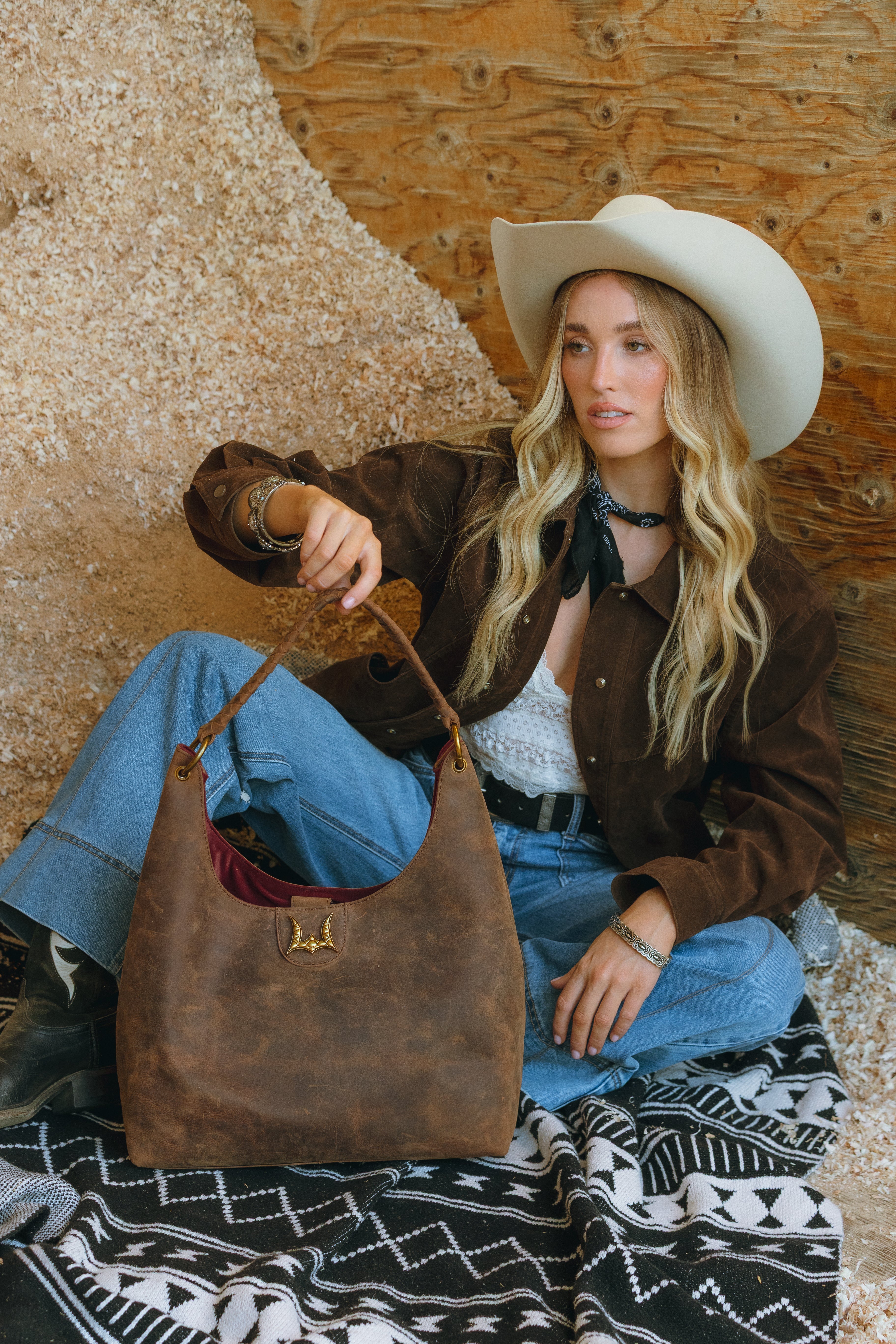 Lw Large Purse In In Brunette Leather