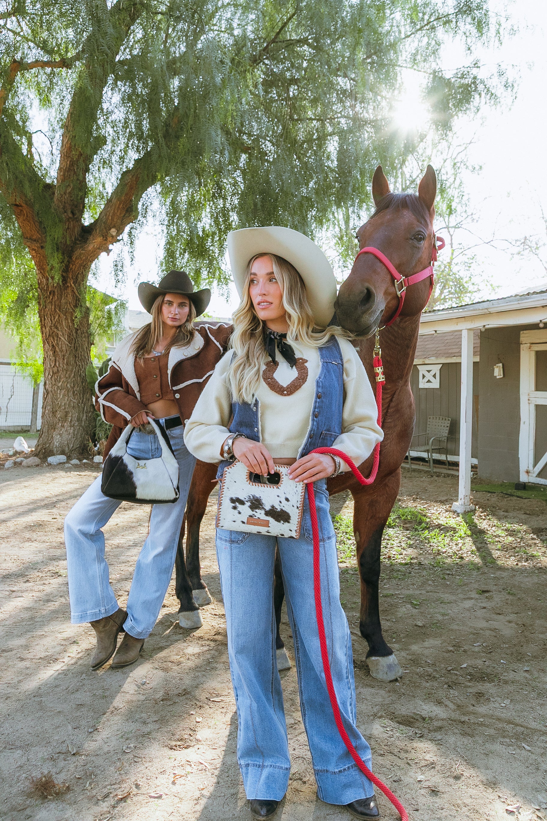 Alma Medium Hand Bag In Black & White Cowhide
