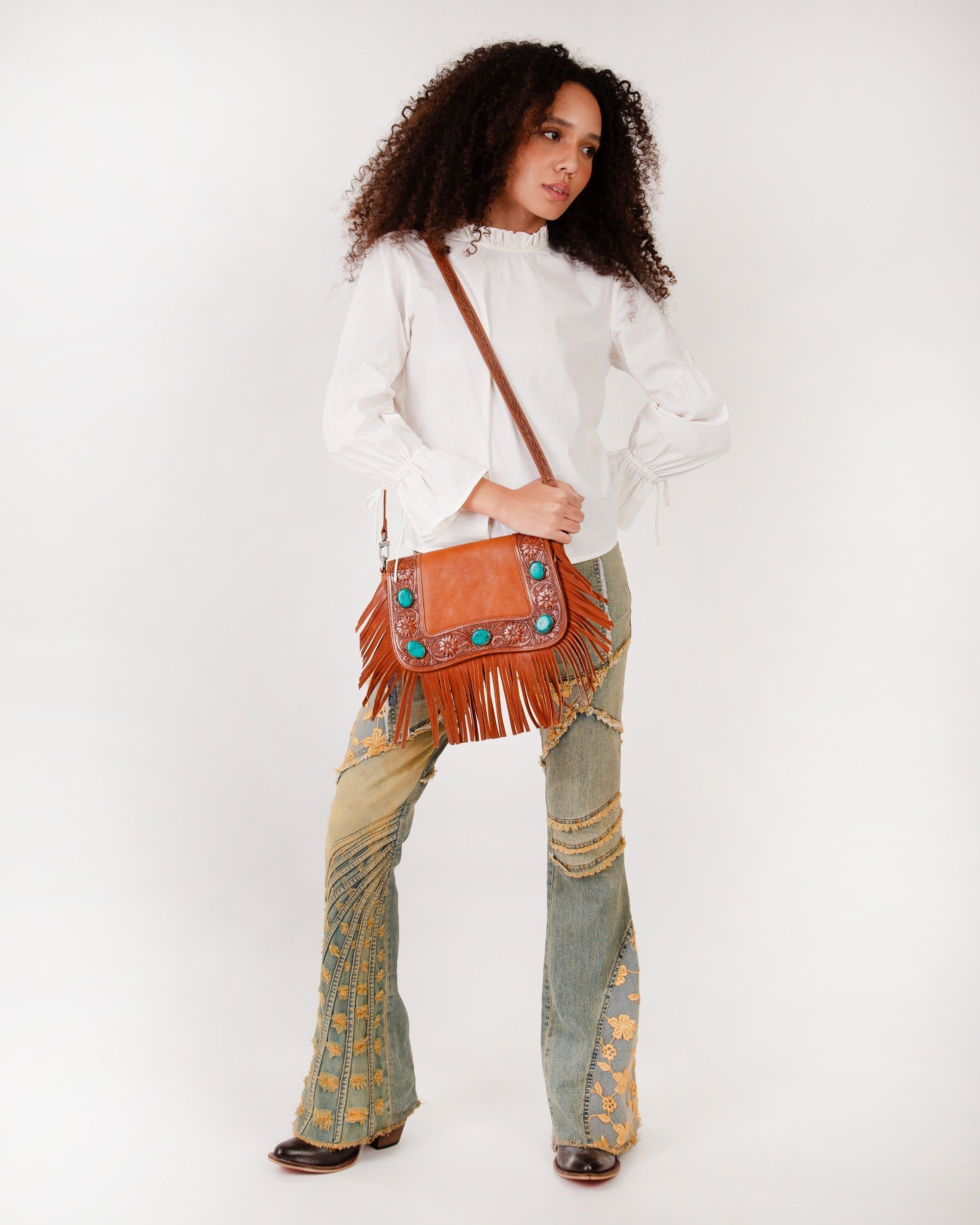 Boho Medium Tassle Bag