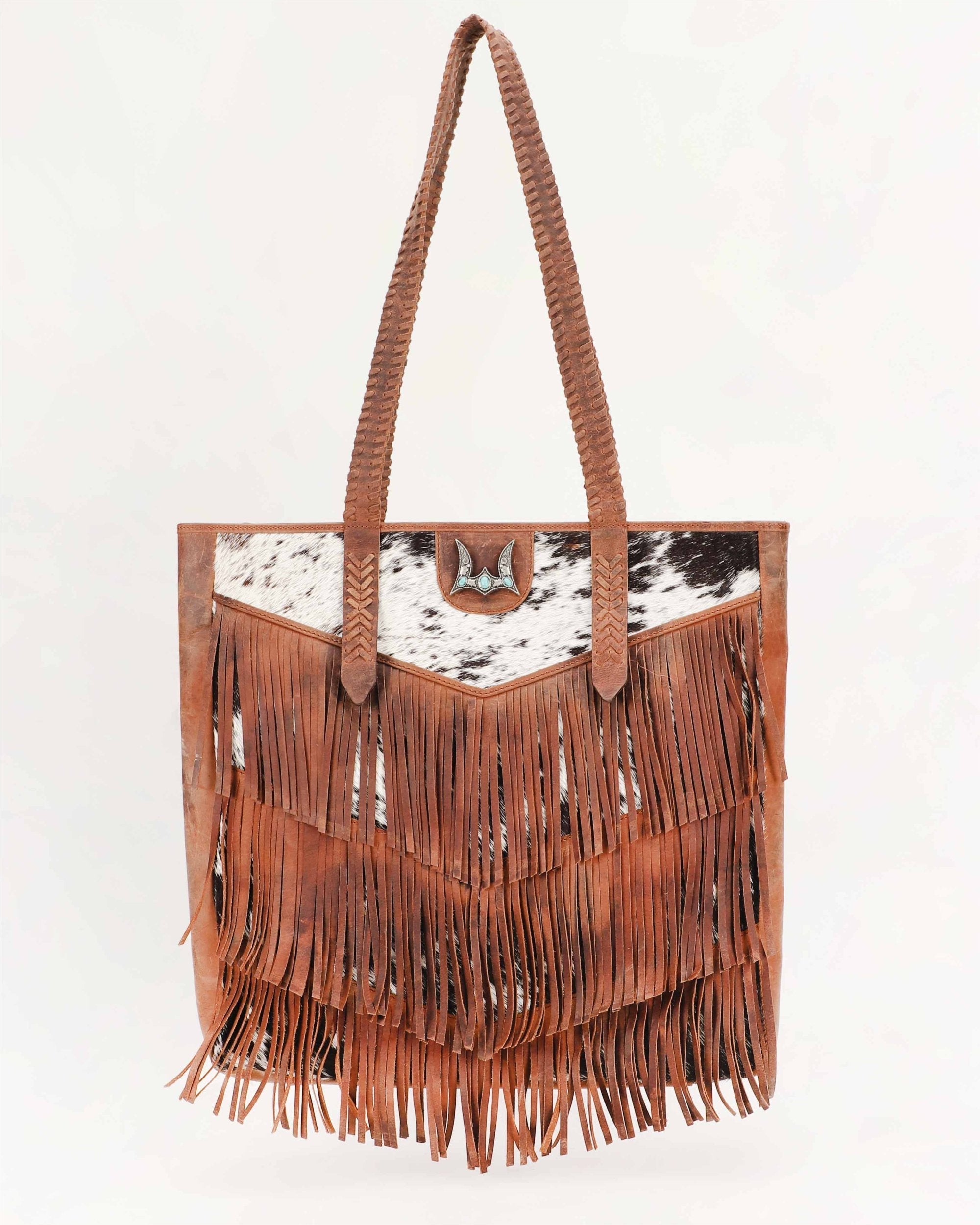 Hide And Fringe Large Cowhide Purse