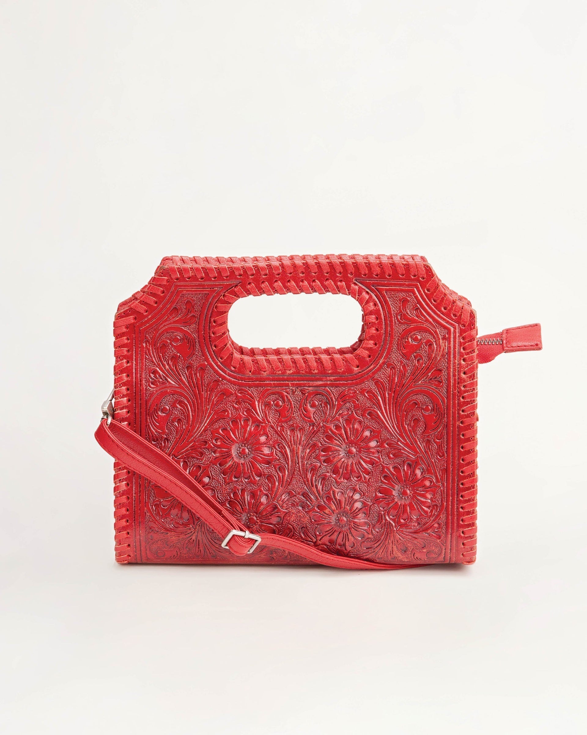 Alma Medium Handbag Red