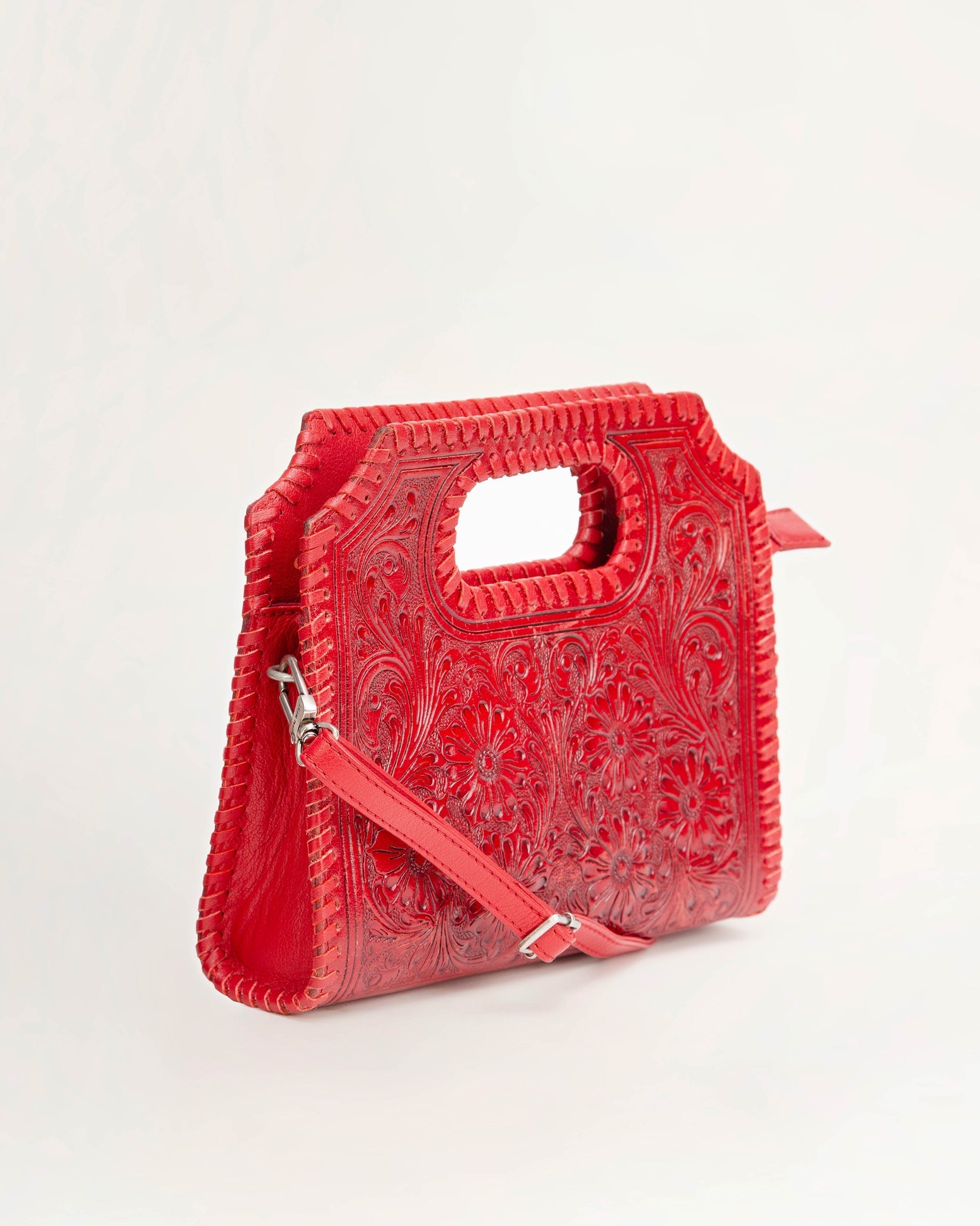 Alma Medium Handbag Red