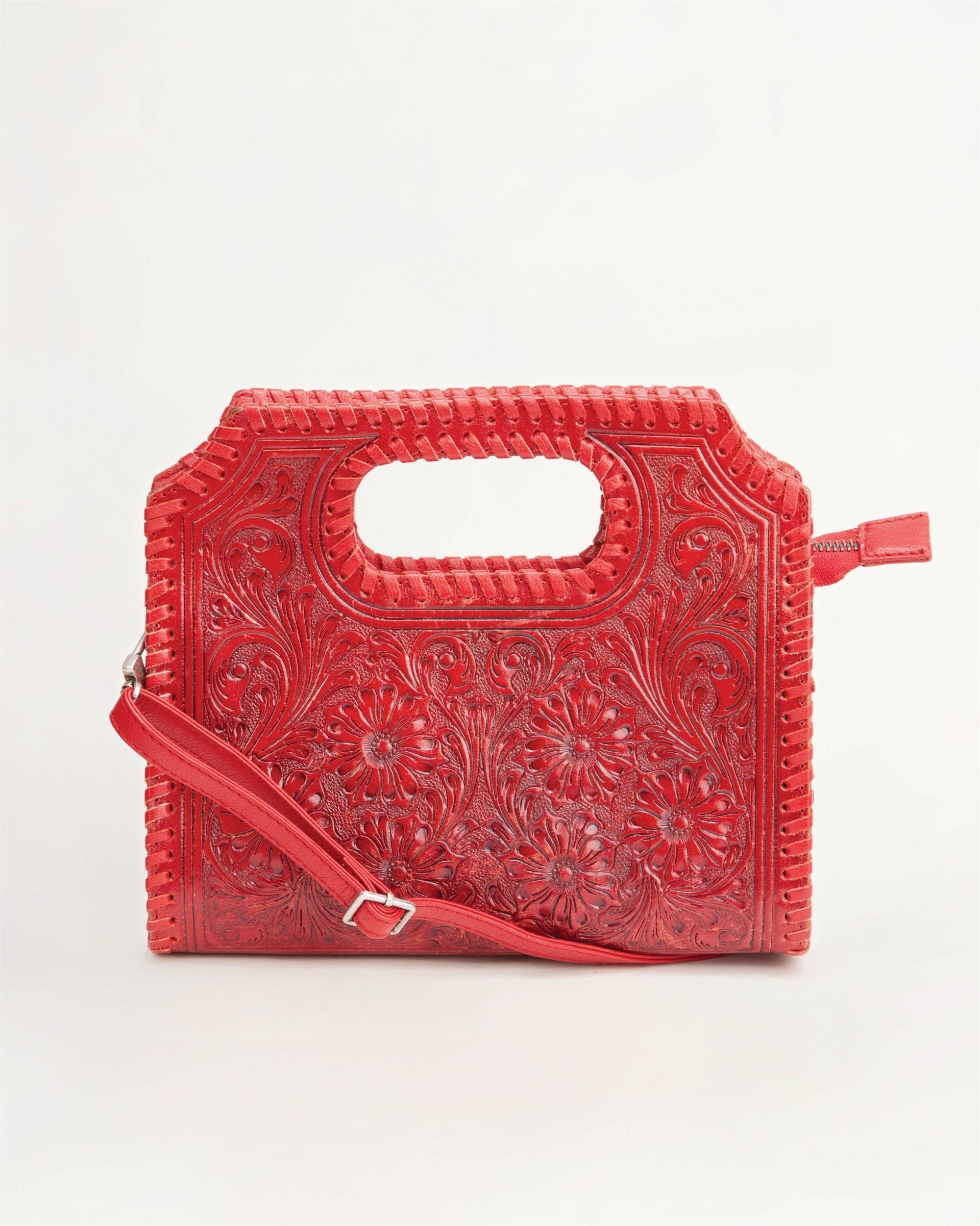 Alma Medium Handbag Red