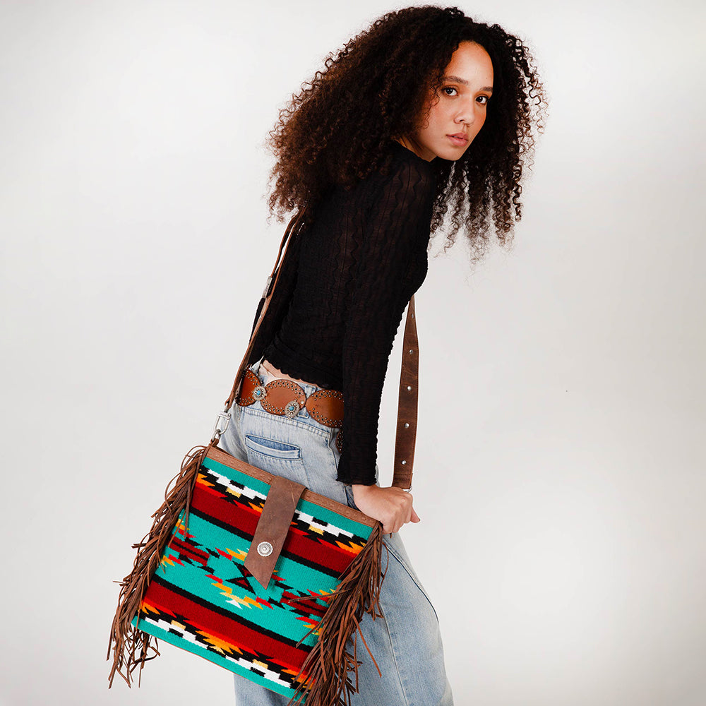 Long Chap Cowhide Tassle Bag