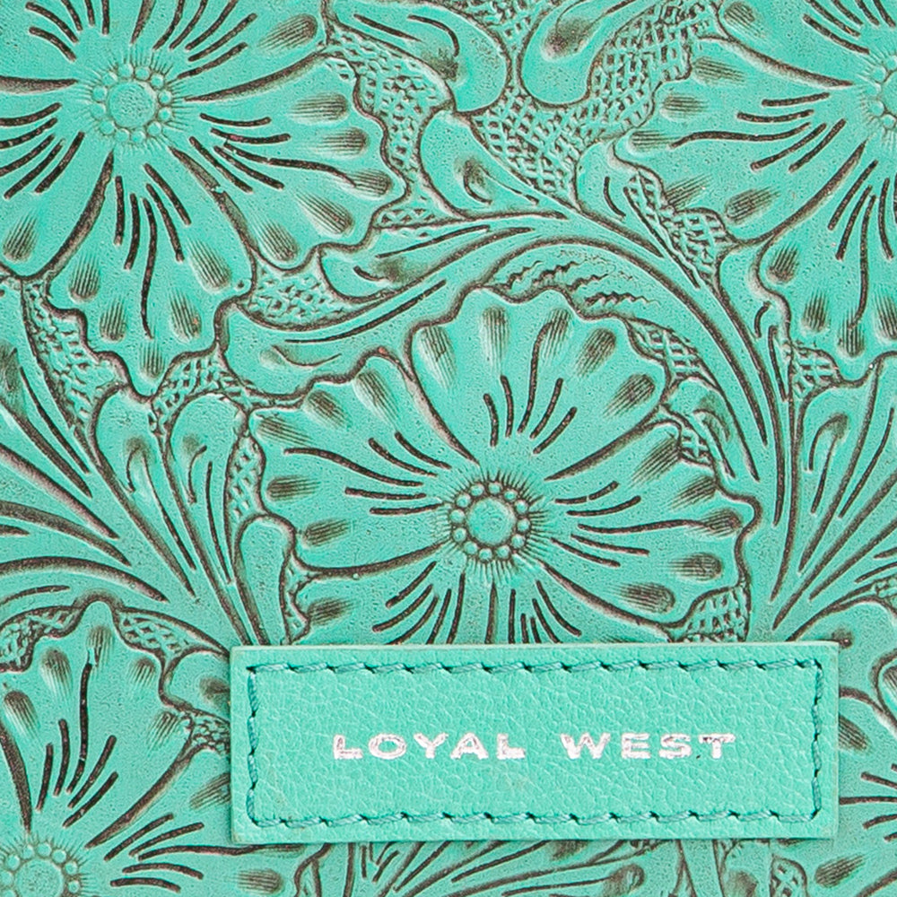 Leon Mini Handle Purse - Turquoise