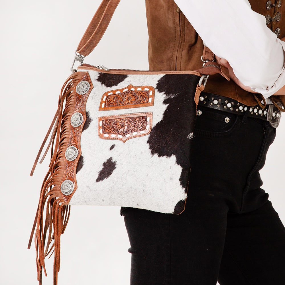 Ranch Queen Cowhide Tassle-Bag