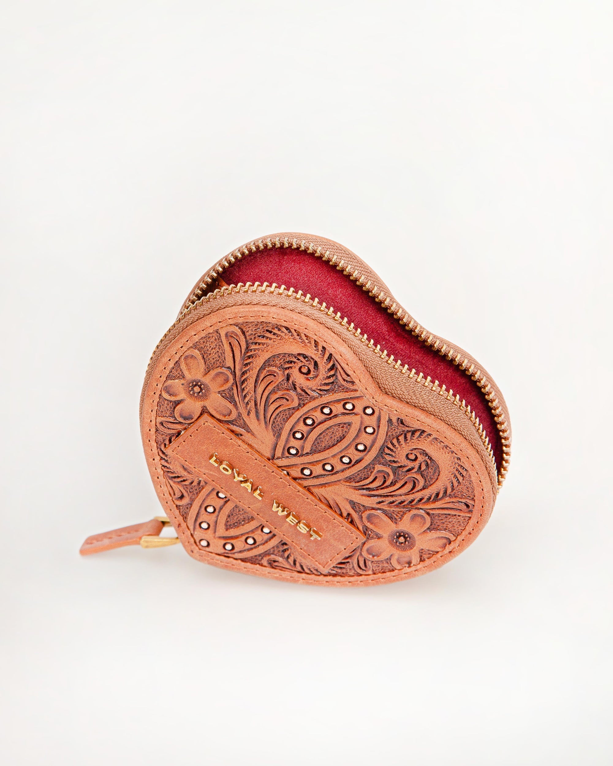 Cupid Coin Pouch Handtooled Leather