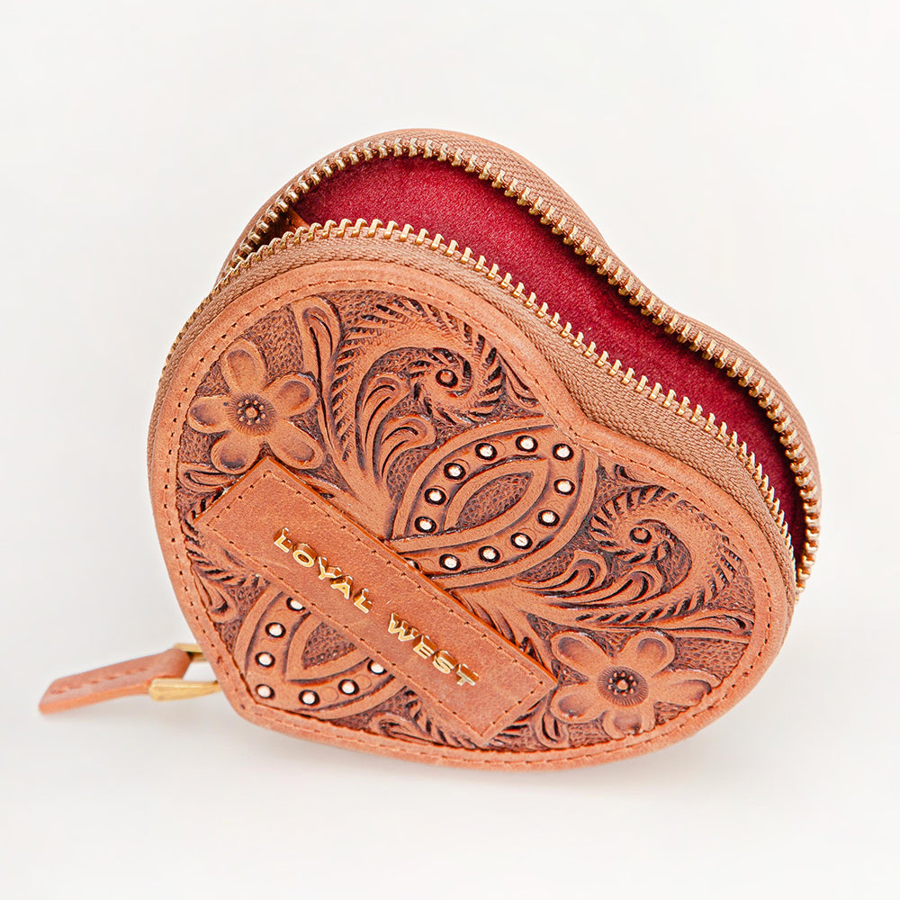 Cupid Coin Pouch Handtooled Leather
