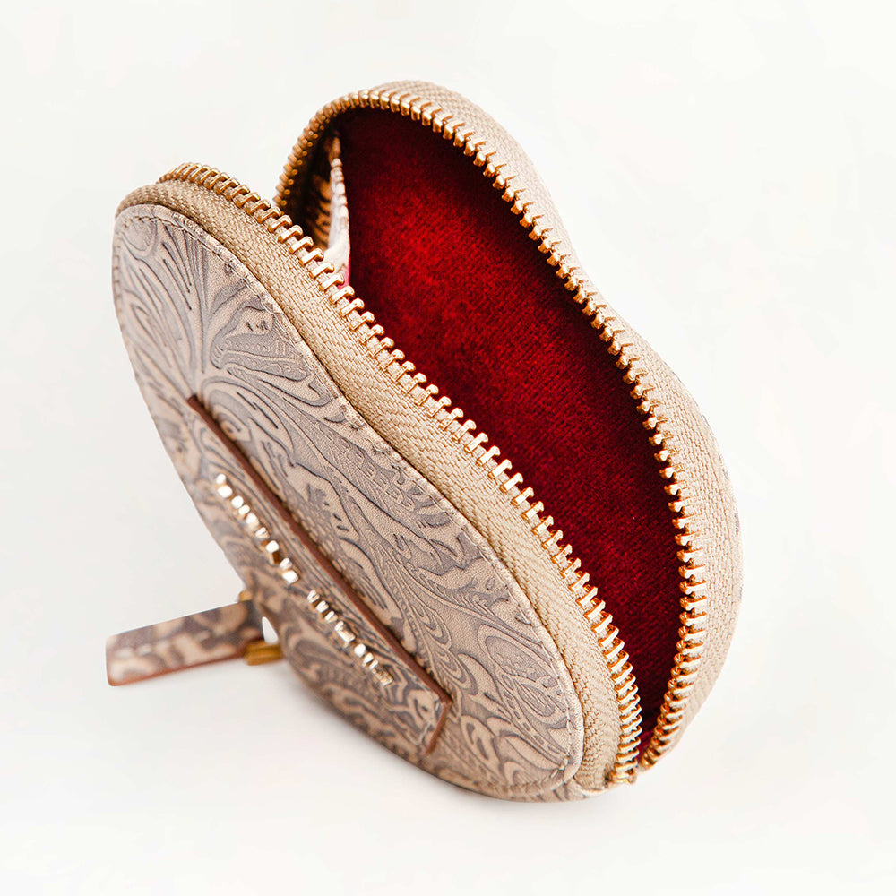 Cupid Coin Pouch Embossed Floral