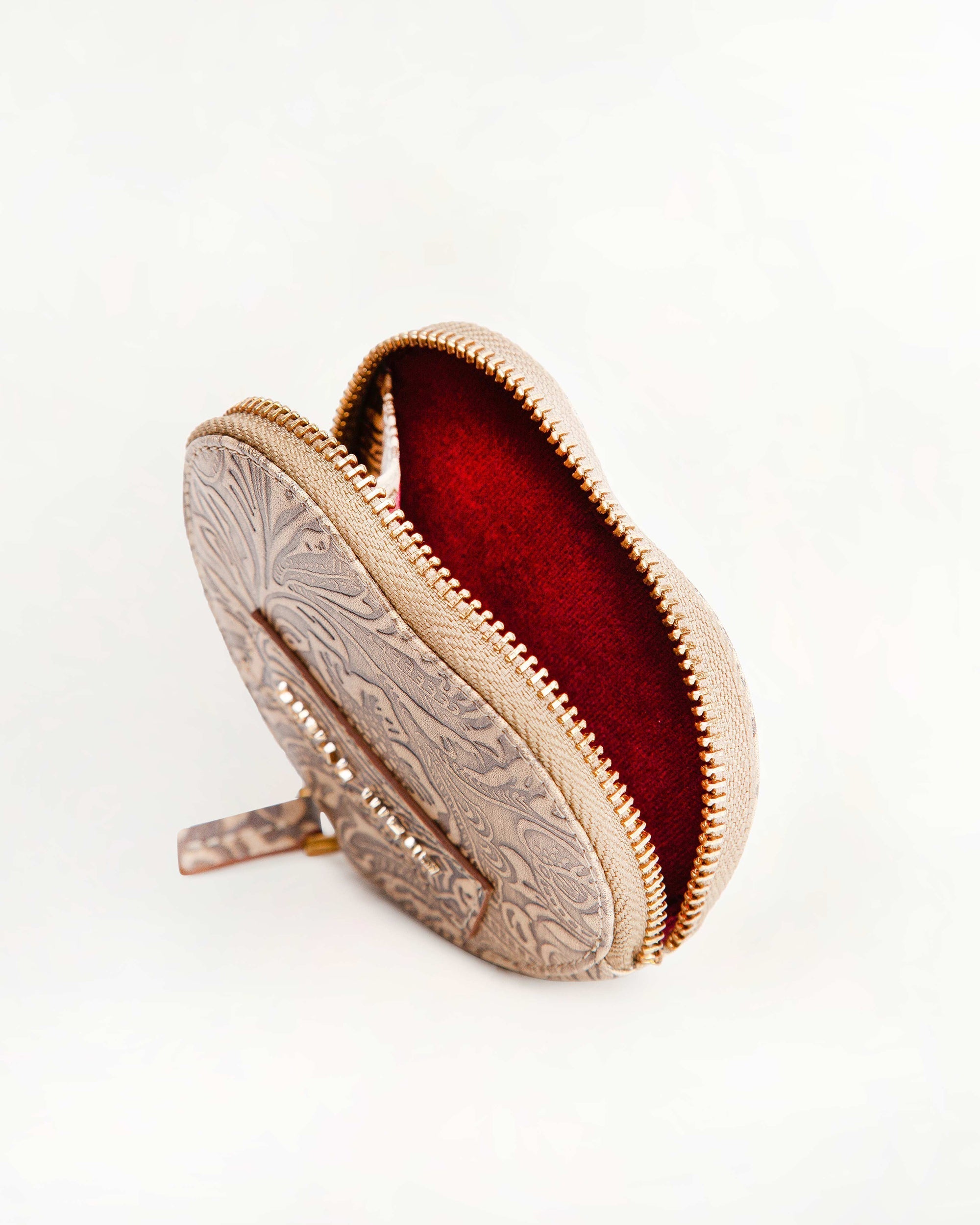 Cupid Coin Pouch Embossed Floral