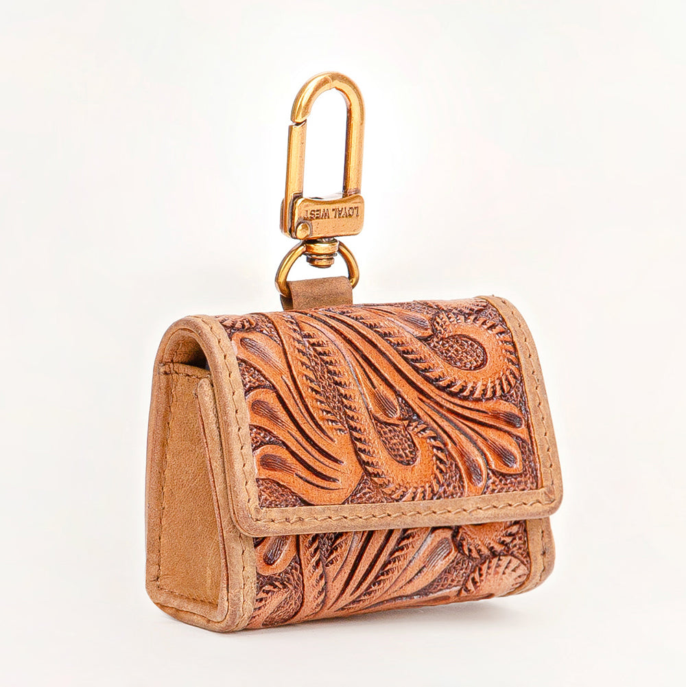 Gloriana Clip On Bag Charm Handtooled