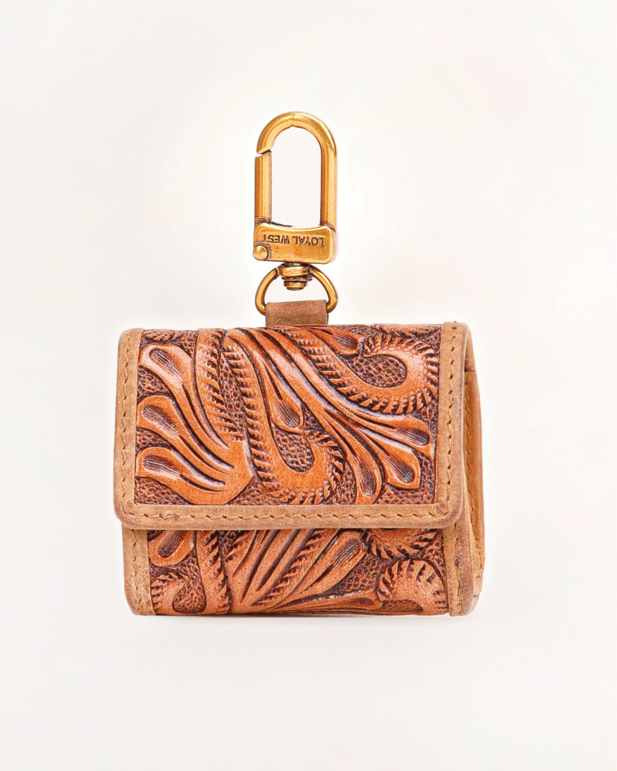 Gloriana Clip On Bag Charm Handtooled