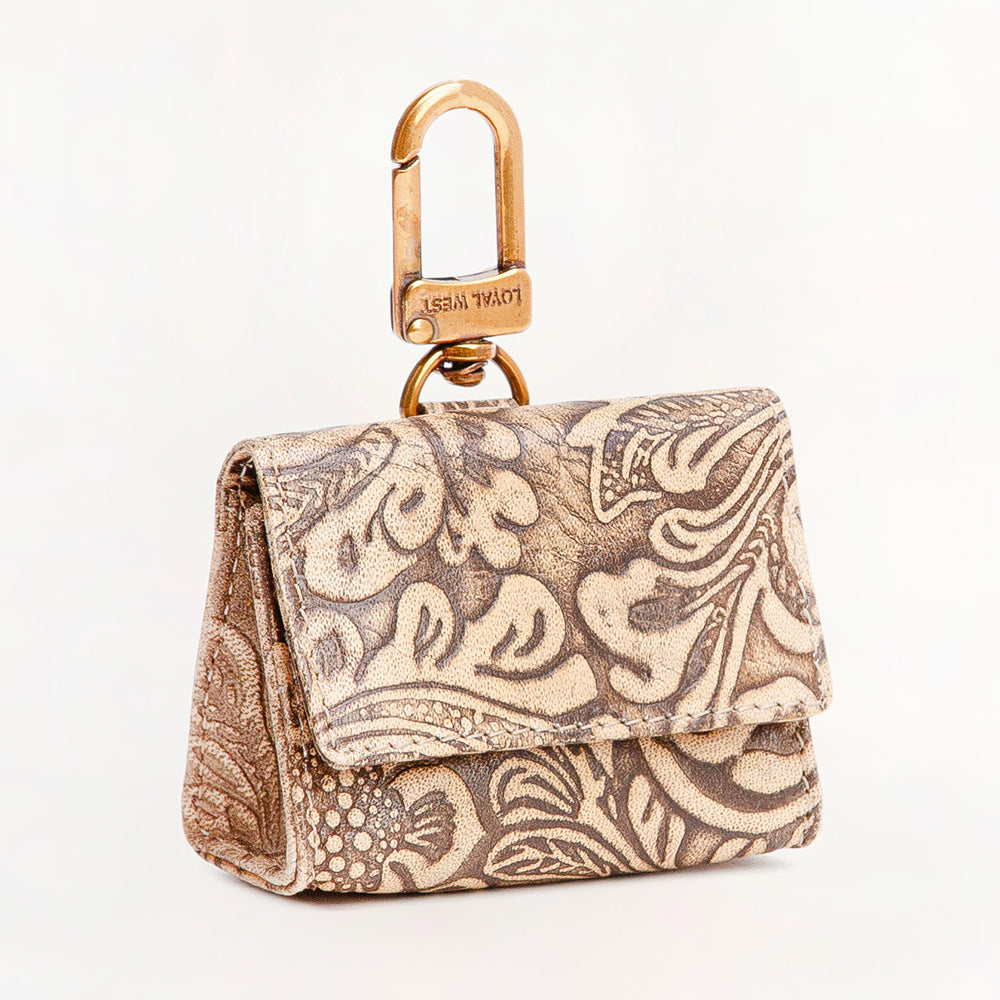 Gloriana Clip On Bag Charm Embossed Floral