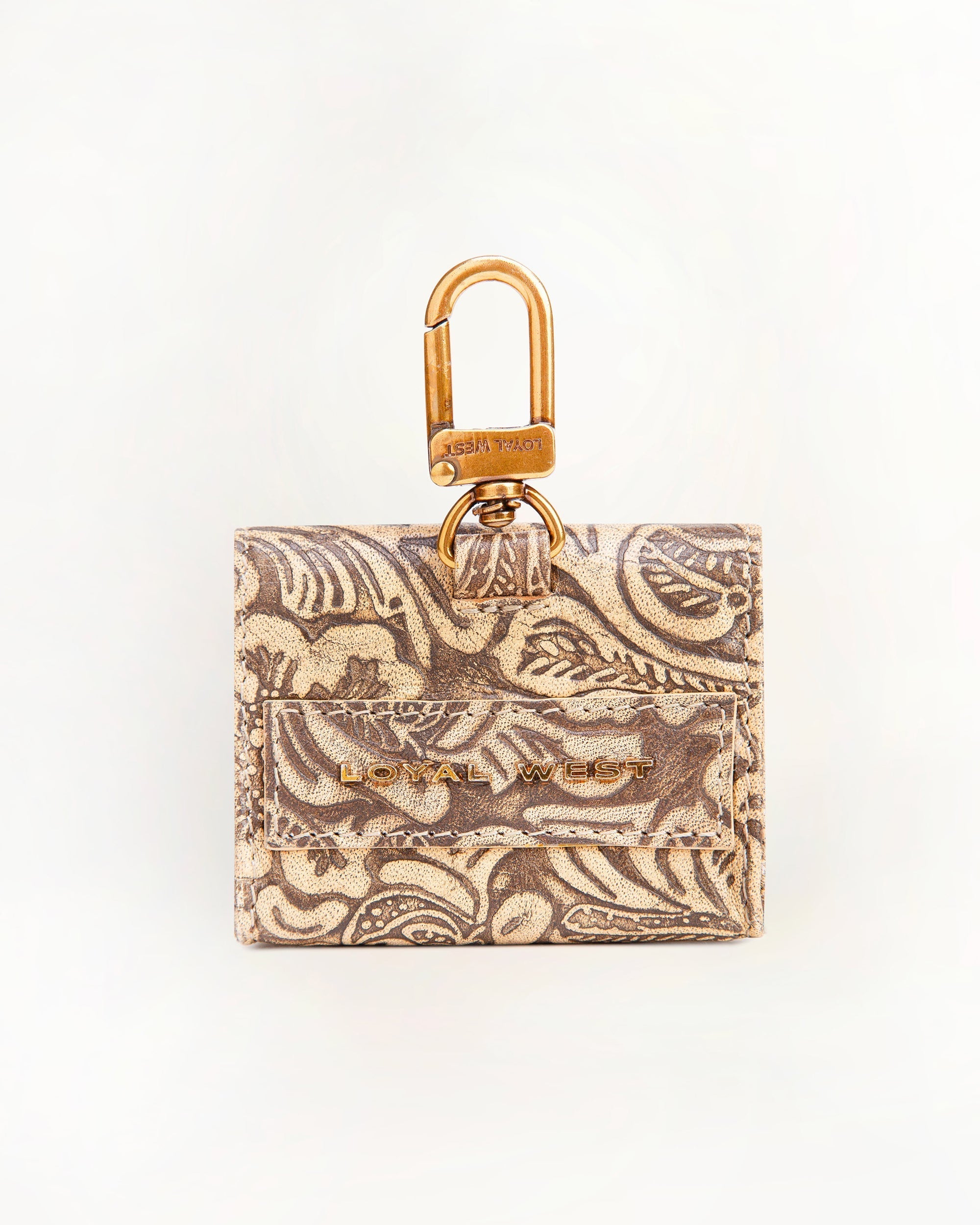 Gloriana Clip On Bag Charm Embossed Floral