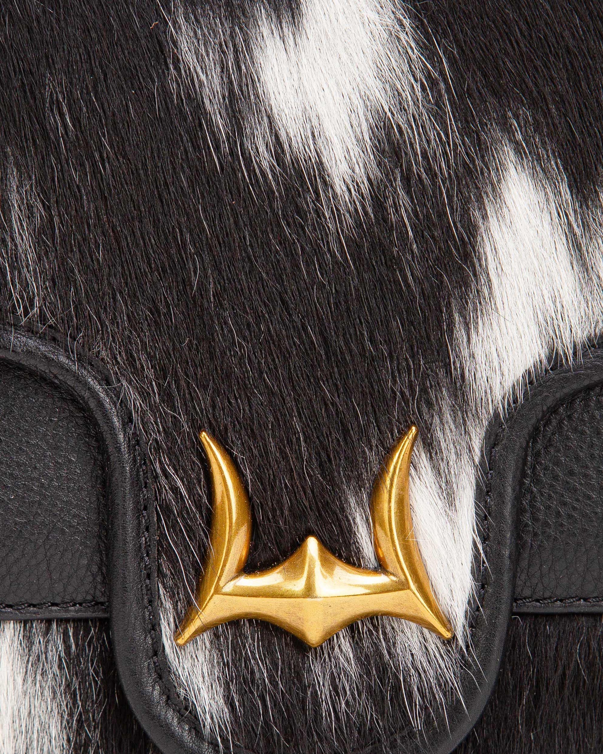 Shell Medium Purse Black And White
