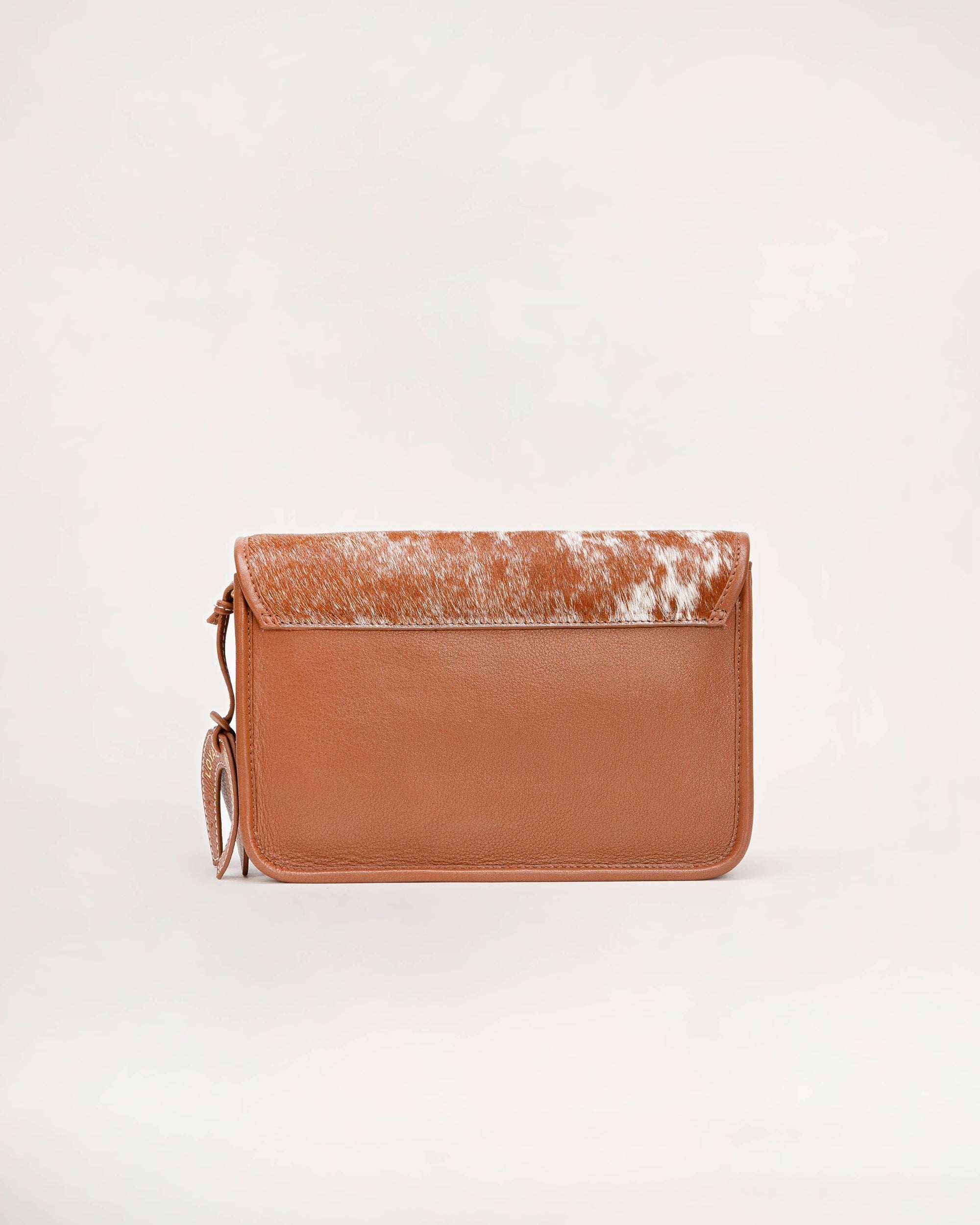 Shell Medium Purse Brown And White