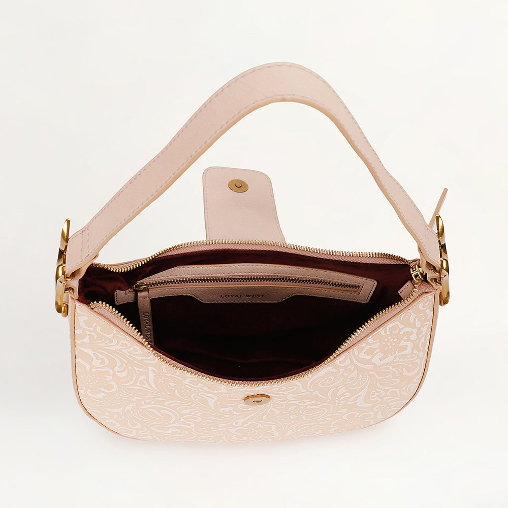 Lw Hobo Medium Purse Beige Floral