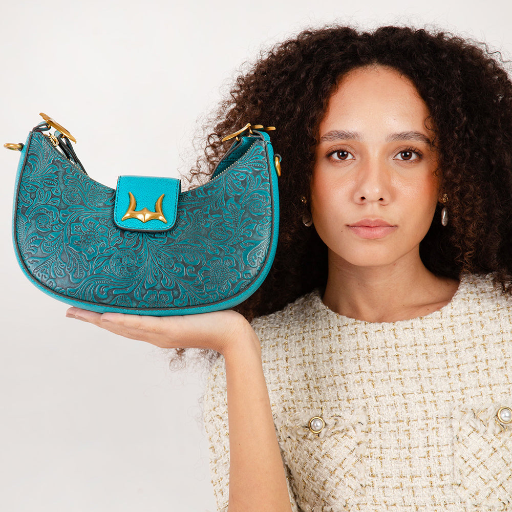 Lw Hobo Medium Purse Turquoise Floral