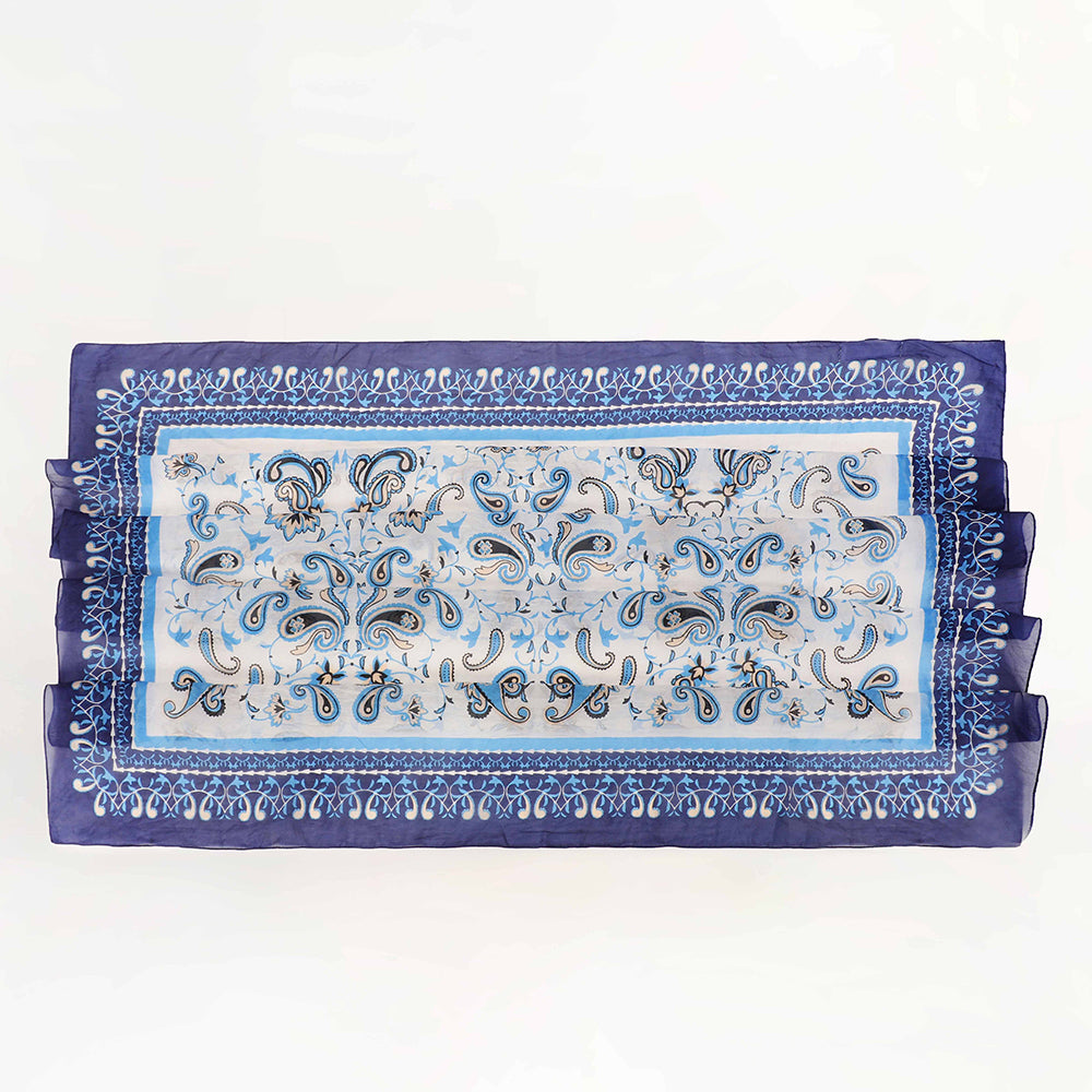 Bandana Canyon Silk Scarves Blue