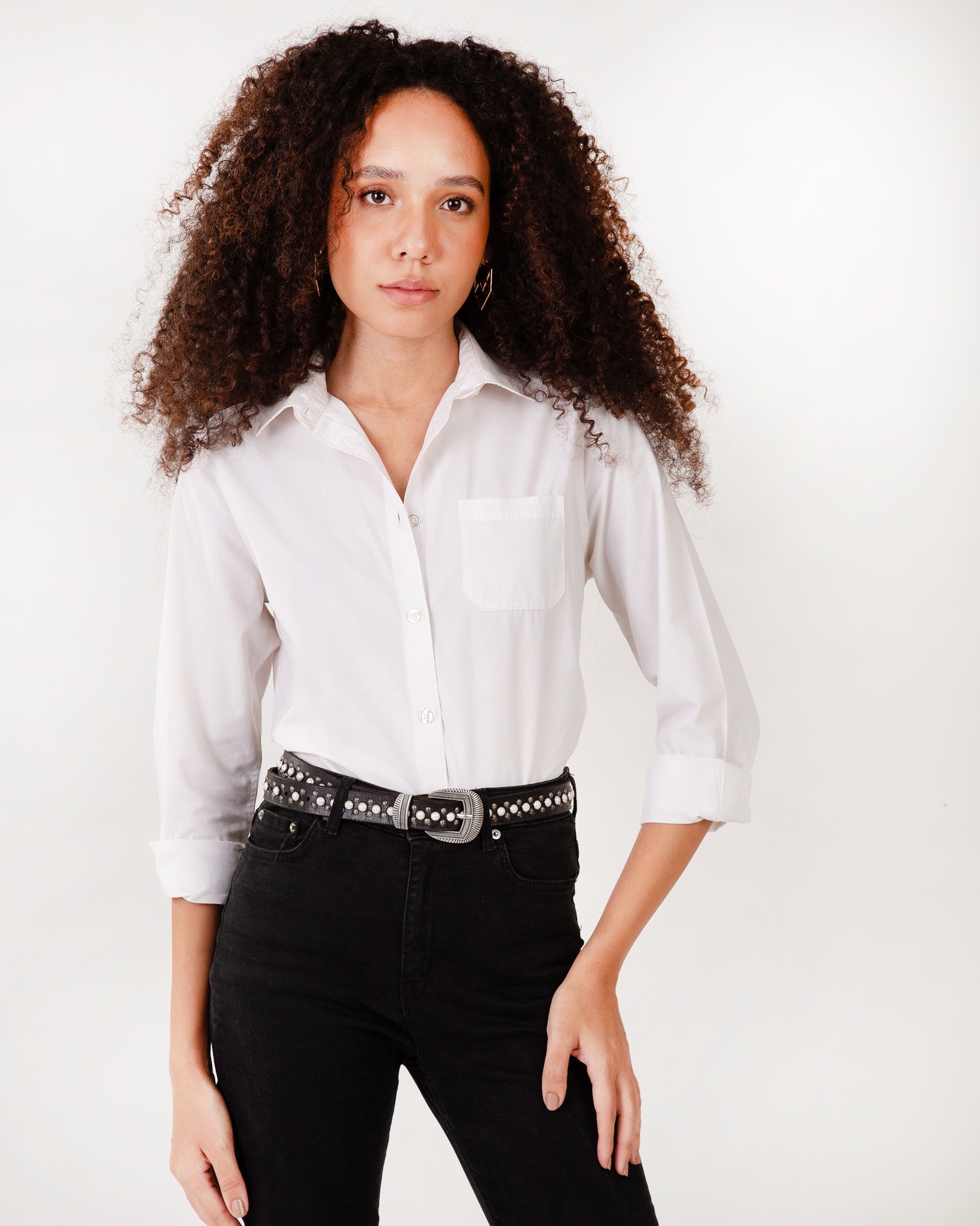 Midnight Ranger Leather Belt In Calfskin