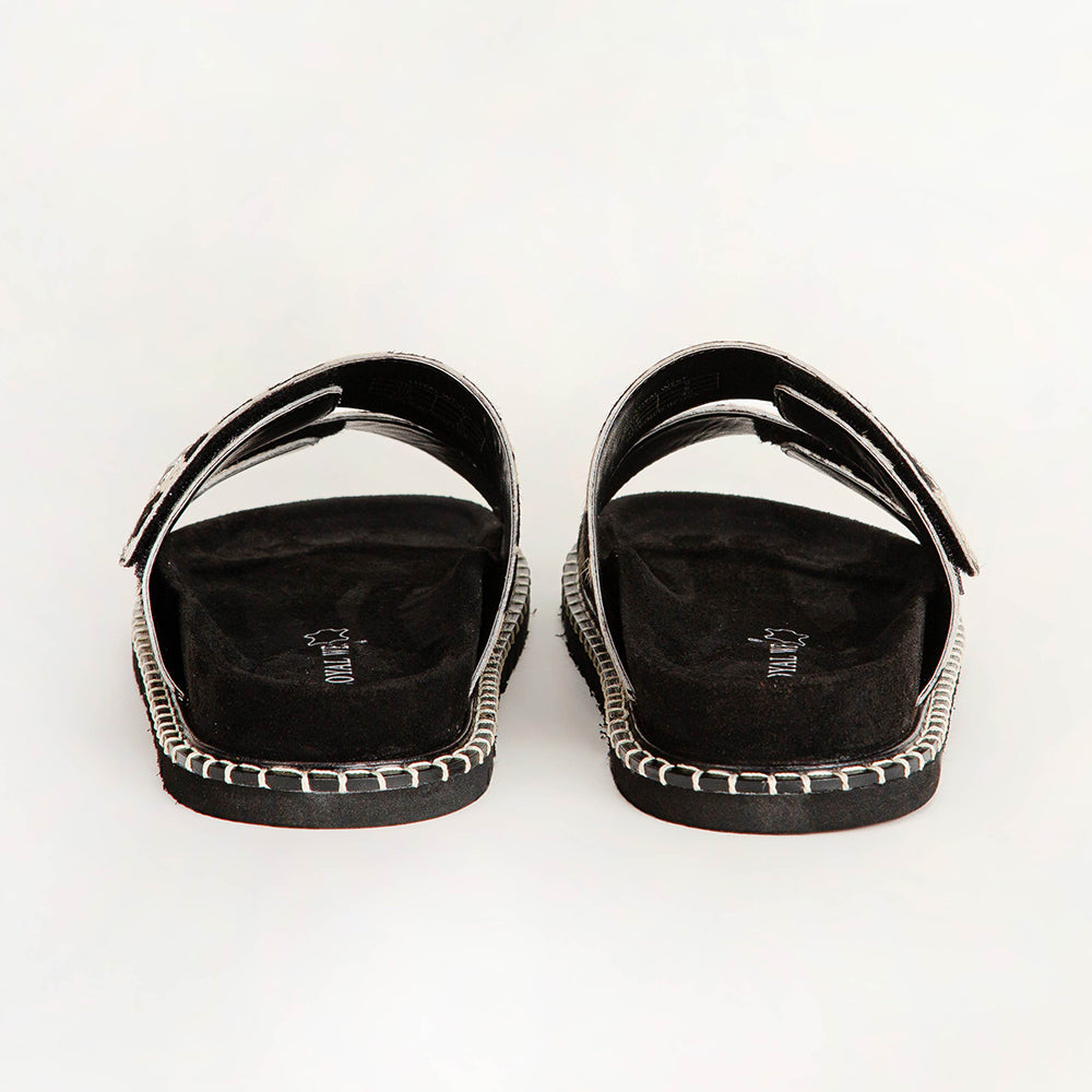 Deen Canyon Sandals - Black And White Cowhide